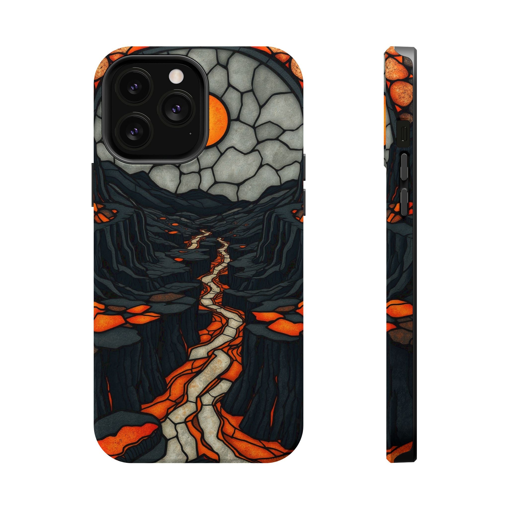 iPhone Charcoal And Copper Lava Field Slim Everyday Designer Case · iPhone Case