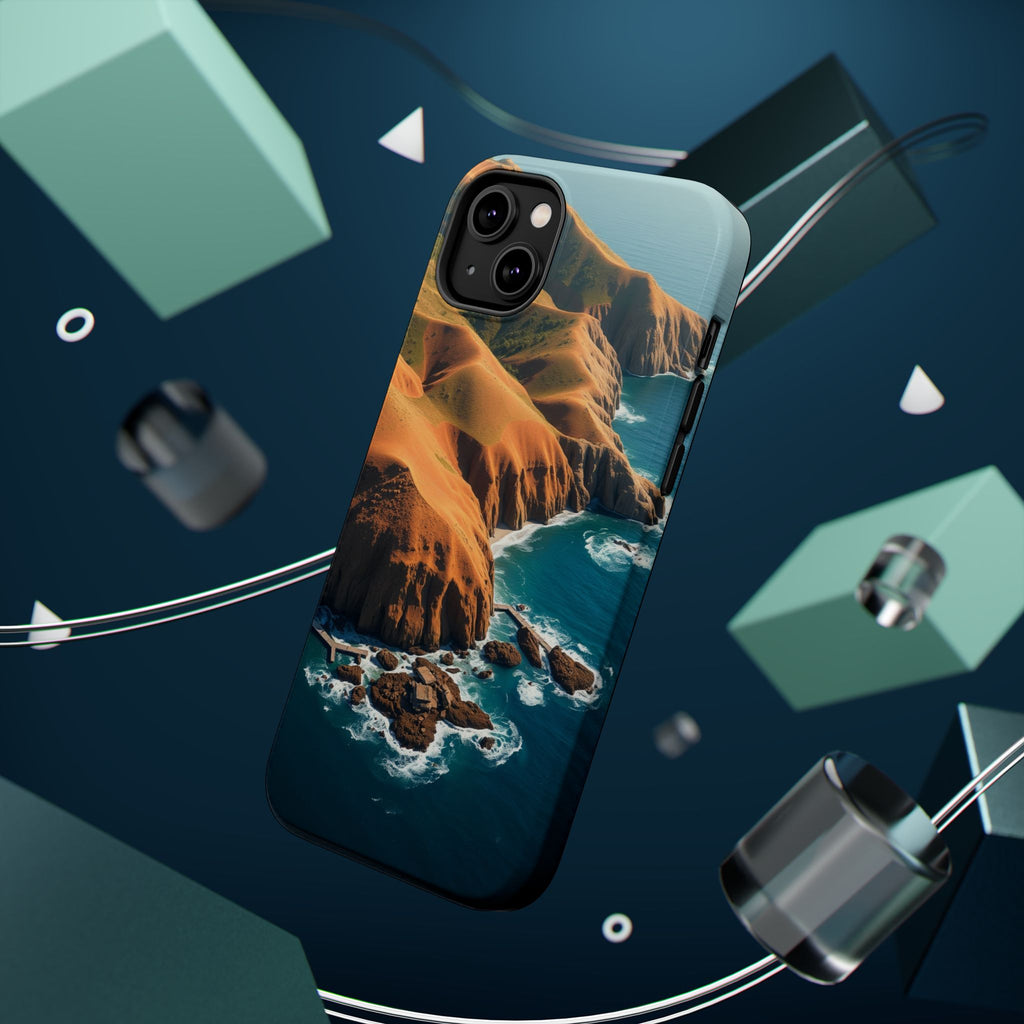 iPhone Mustard And Rust Hibiscus Coast Slim Everyday Designer Case · iPhone Case