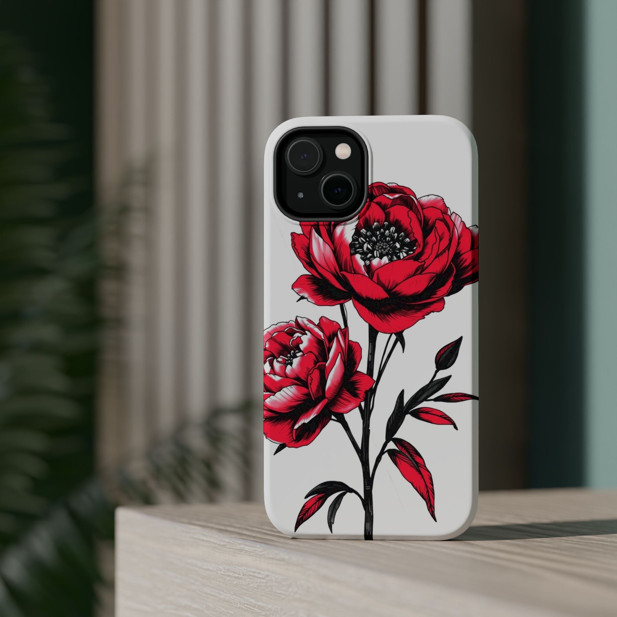 iPhone Vibrant Peony Bouquet Design Slim Everyday Designer Case · iPhone Case