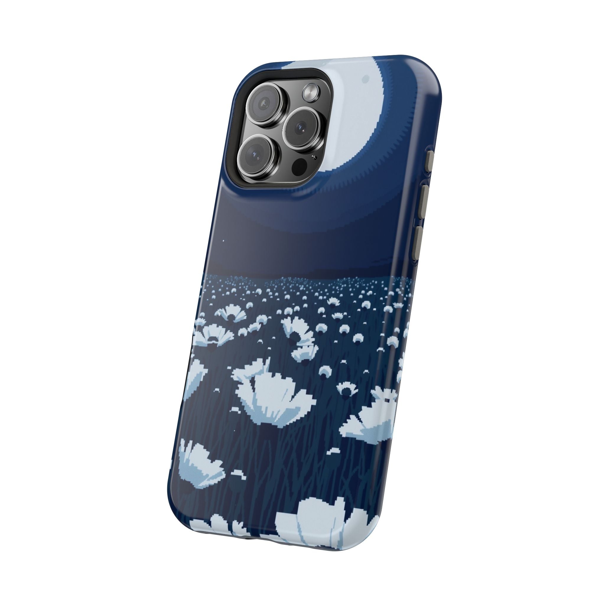 iPhone Poppy Field Pixel Art -Bit Bold Modern Everyday Snap Case · iPhone Case