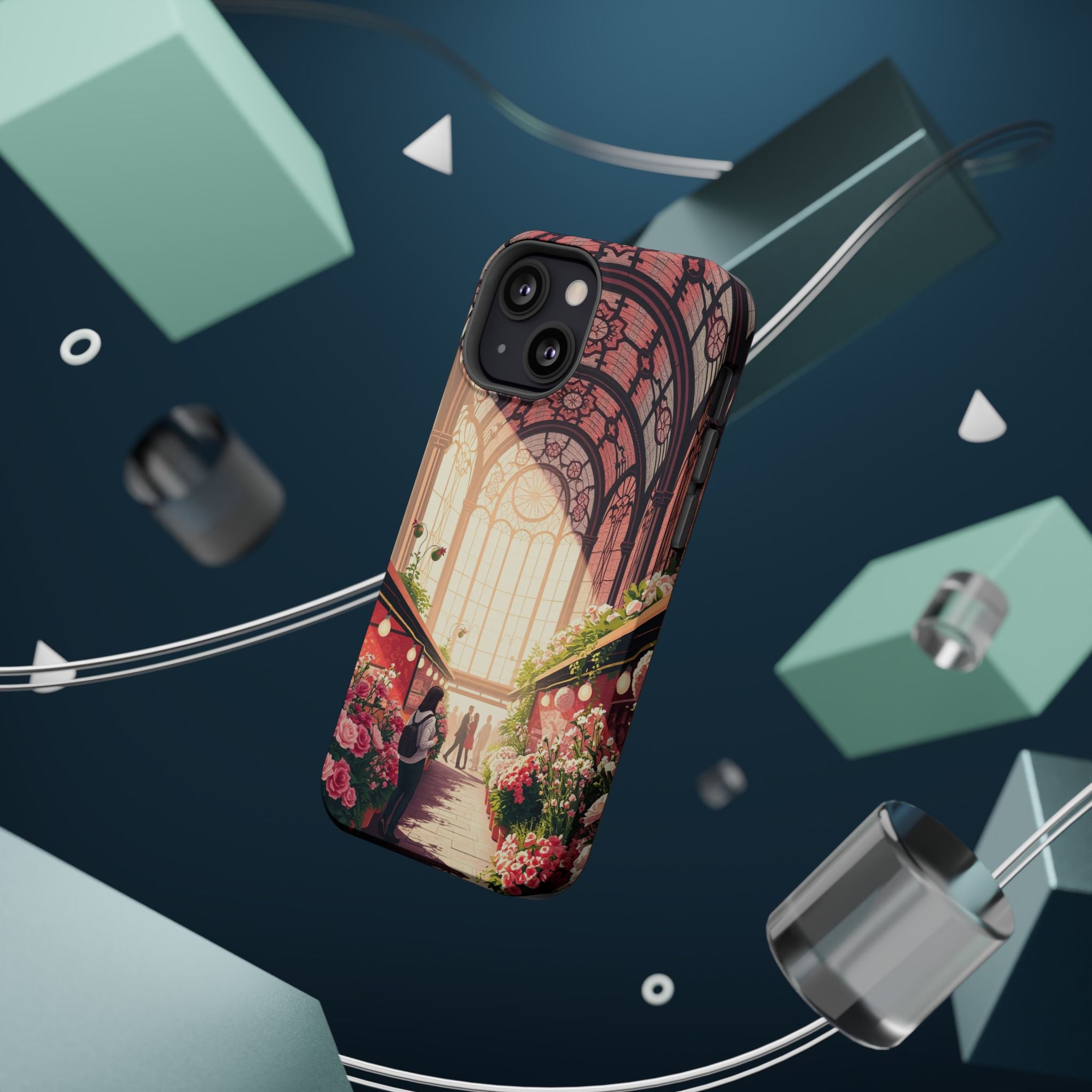 iPhone Flower Market Stained Glass Bold Modern Everyday Snap Case · iPhone Case