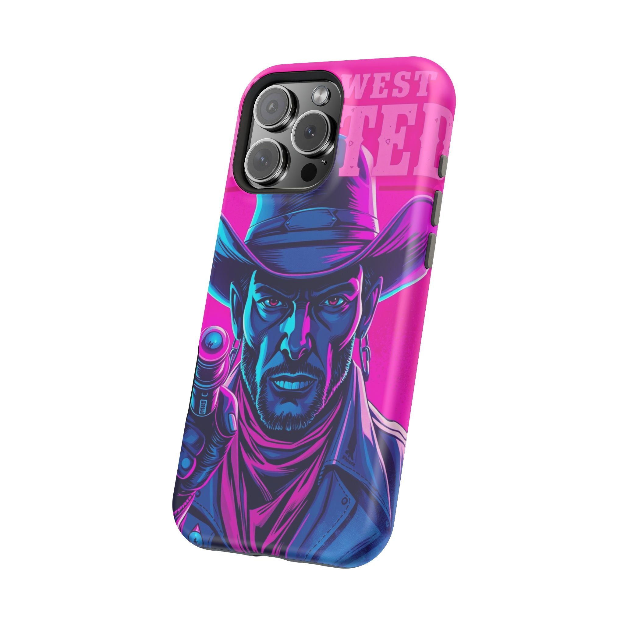 iPhone Wild West Wanted Neon Cyberpunk Slim Everyday Designer Case · iPhone Case