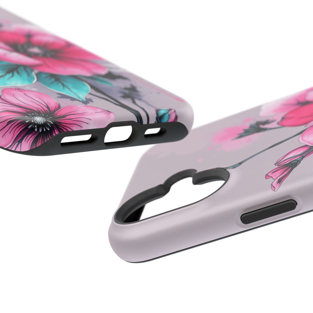 iPhone Mint And Blush Floral Ink Wash Slim Everyday Designer Case · iPhone Case