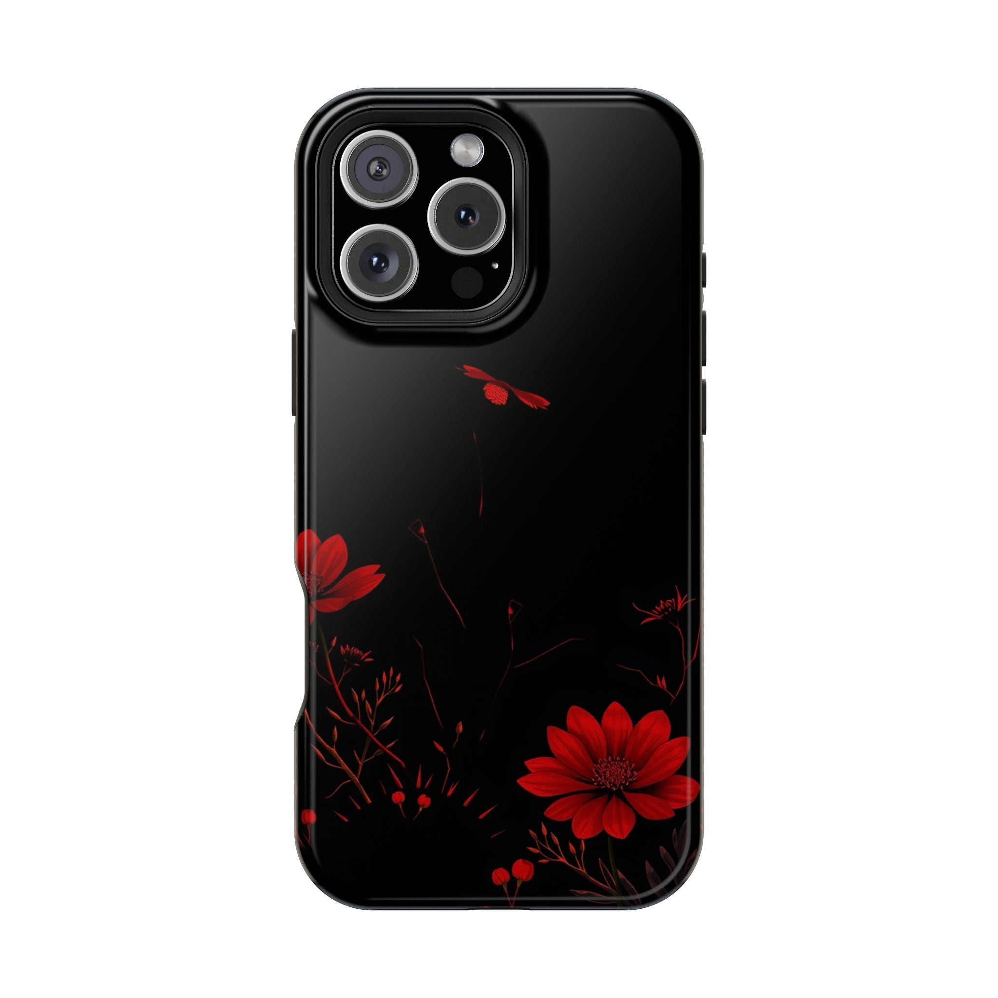 iPhone Black And Crimson Desert Flower Slim Everyday Designer Case · iPhone Case