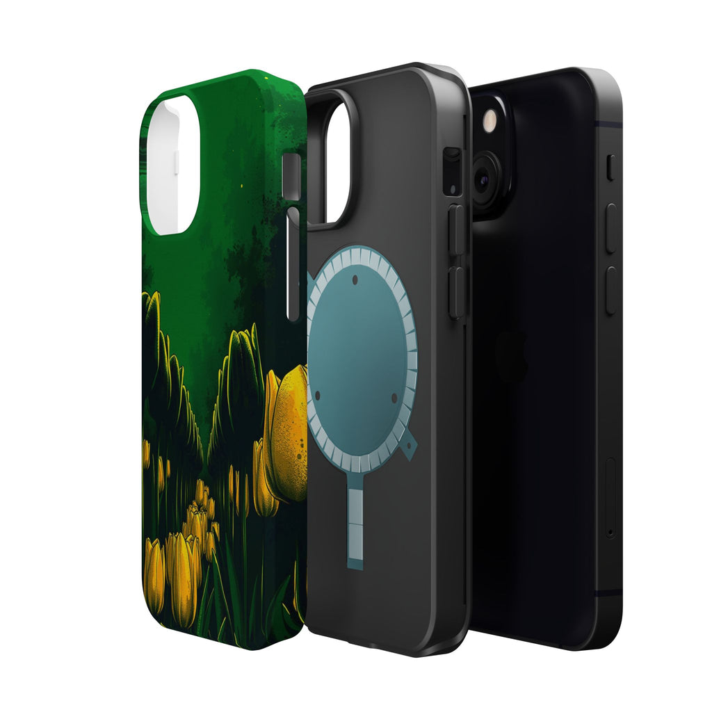 iPhone Tulip Row Emerald Green And Gold Slim Snap Case · iPhone Case