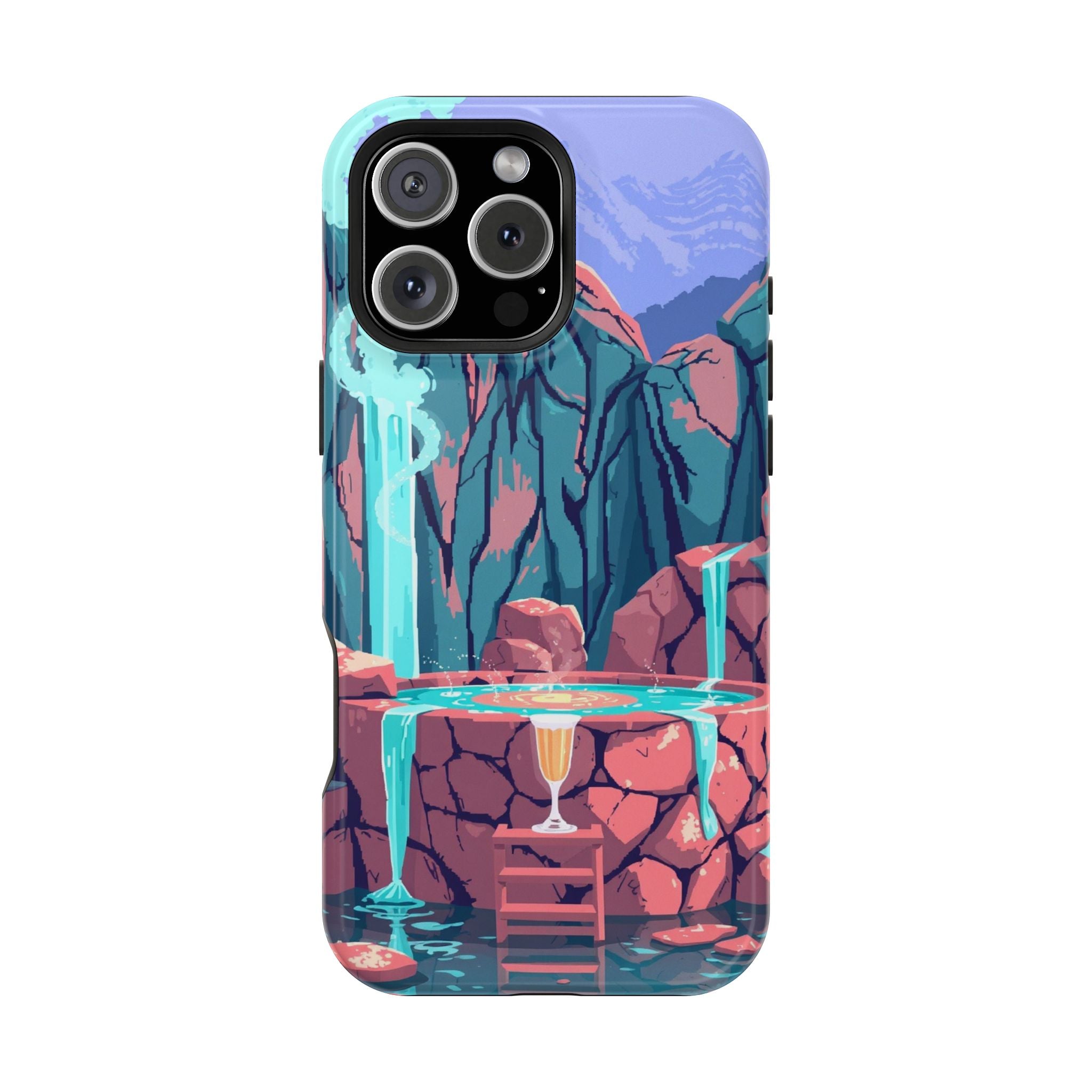 iPhone Hot Spring Steam Electric Art Slim Everyday Designer Case · iPhone Case