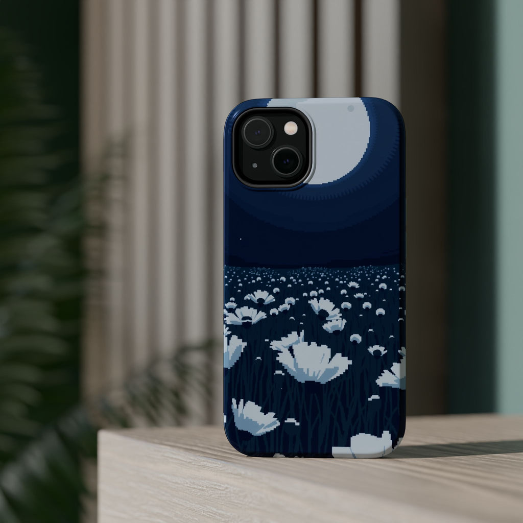 iPhone Poppy Field Pixel Art -Bit Bold Modern Everyday Snap Case · iPhone Case