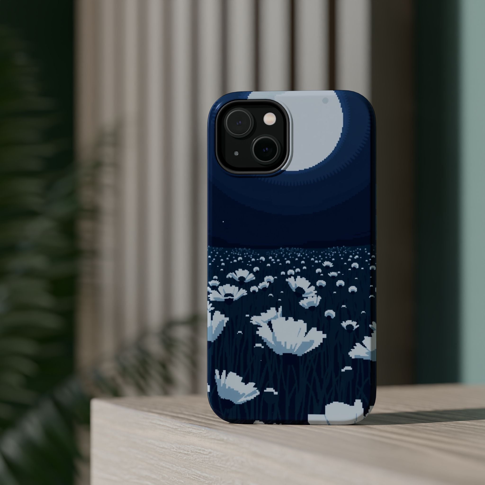 iPhone Poppy Field Pixel Art -Bit Bold Modern Everyday Snap Case · iPhone Case