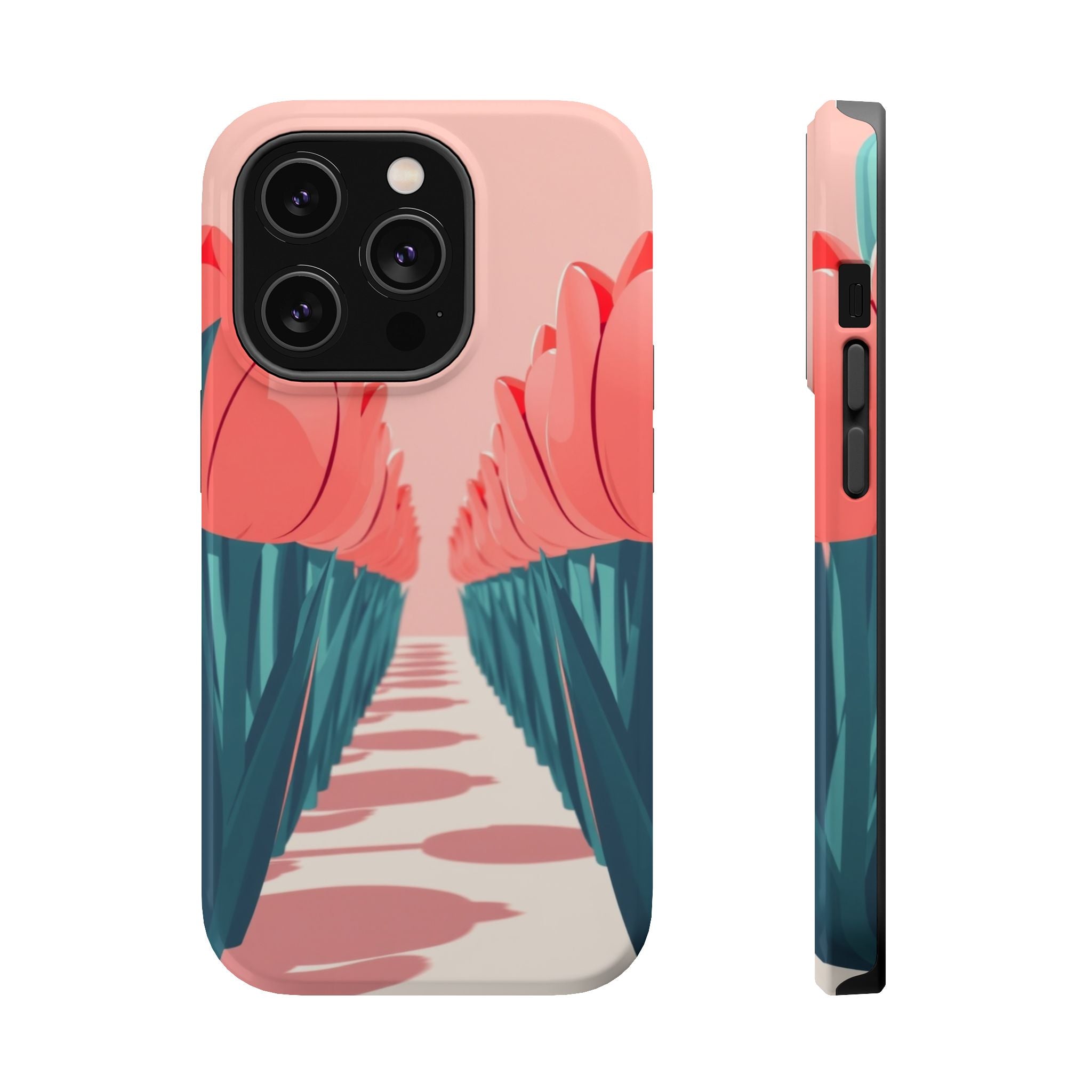iPhone Tulip Row Pastel Kawaii Slim Everyday Designer Case · iPhone Case