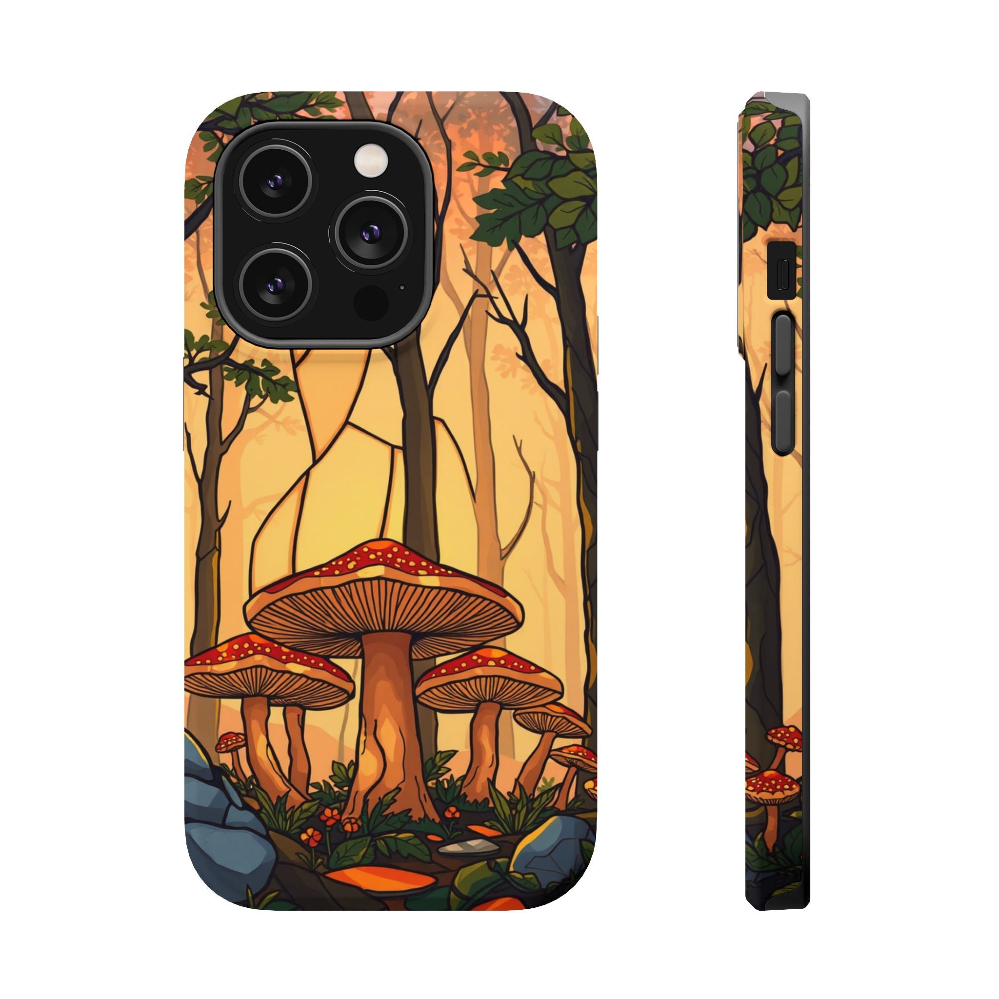 iPhone Sunset Amber And Peach Mushroom Forest Slim iPhone Everyday · iPhone Case