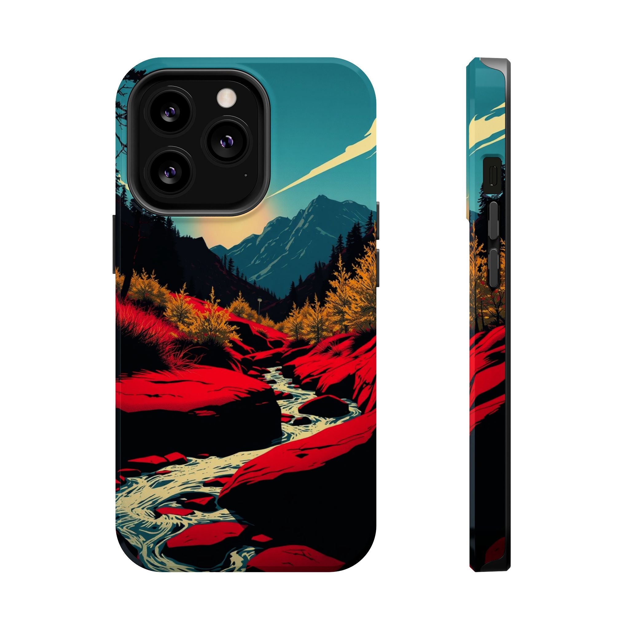 iPhone Earthy Spring Creek Design Bold Modern Everyday Snap Case · iPhone Case