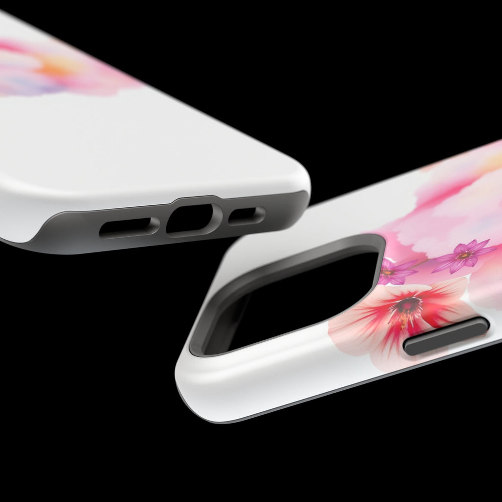iPhone Pastel Floral Cloud Vibrant Watercolor Carry Case Slim Snap Case · iPhone