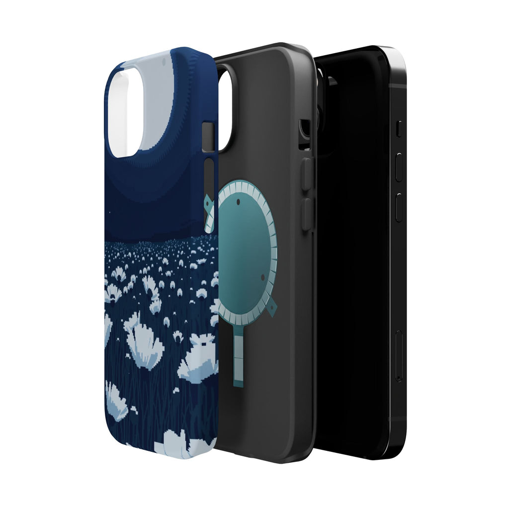 iPhone Poppy Field Pixel Art -Bit Bold Modern Everyday Snap Case · iPhone Case