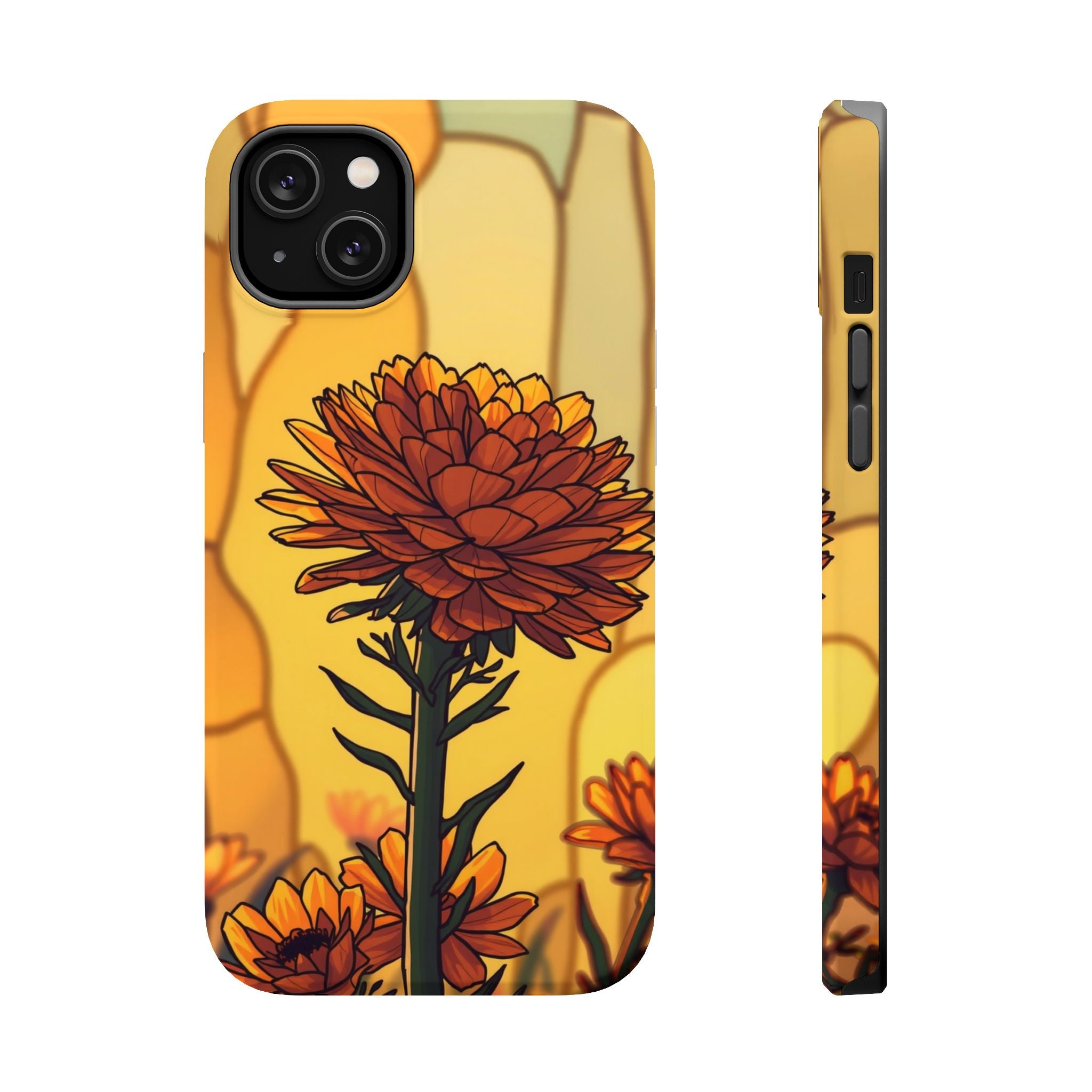 iPhone Sunset Amber And Peach Ranunculus Stack Soft iPhone Finish · iPhone Case