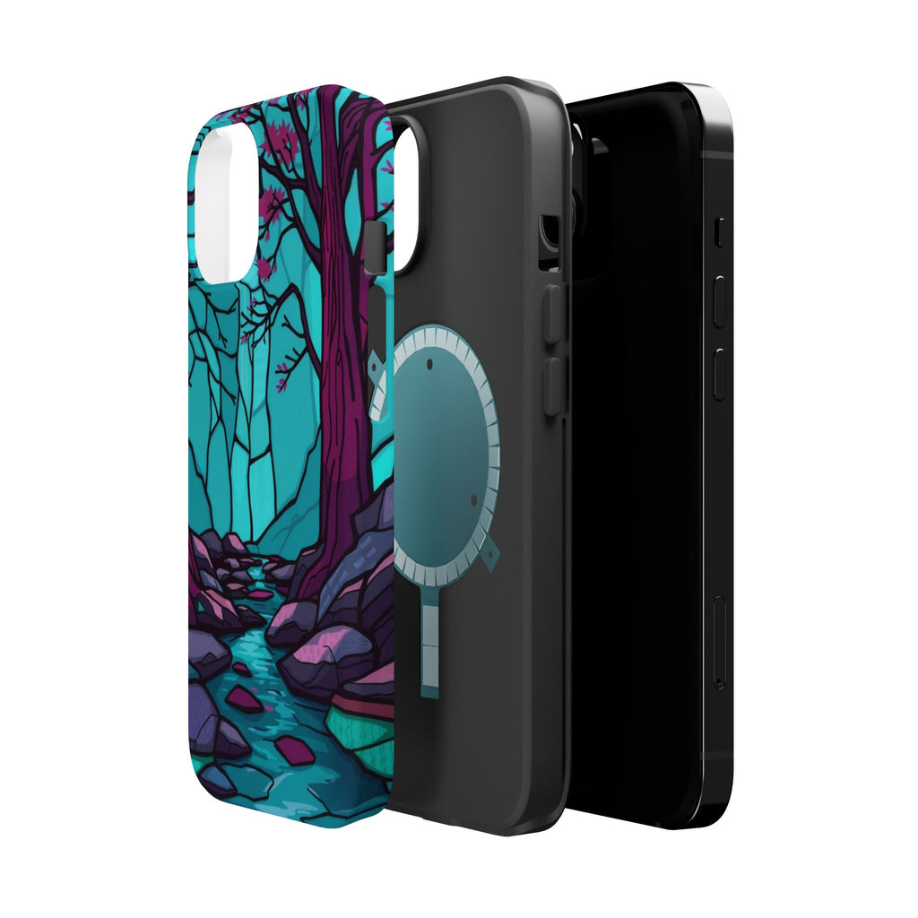 iPhone Spring Creek Stained Glass Bold Modern Everyday Snap Case · iPhone Case