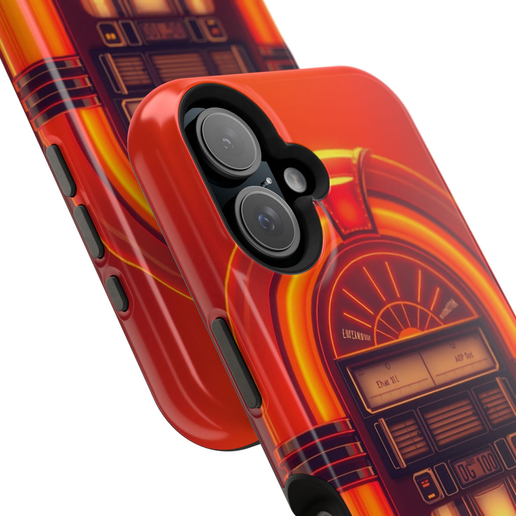 iPhone Jukebox Glow Neon Cyberpunk Bold Modern Everyday Snap Case · iPhone Case