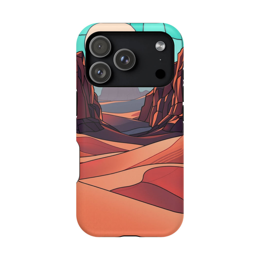iPhone Desert Dunes Stained Glass Bold Modern Everyday Snap Case · iPhone Case