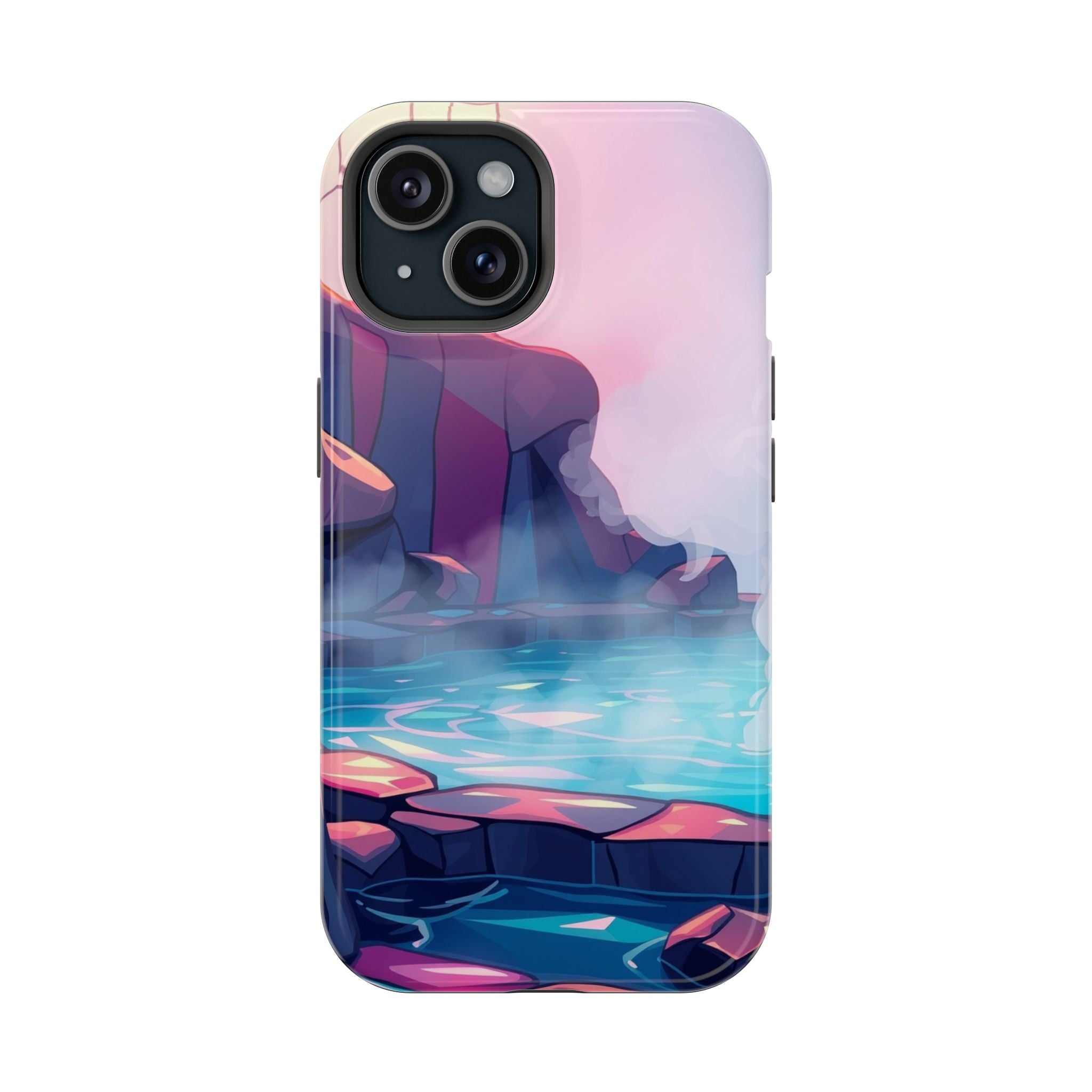 iPhone Cyan And Magenta Hot Spring Steam Slim Everyday iPhone Designer · iPhone