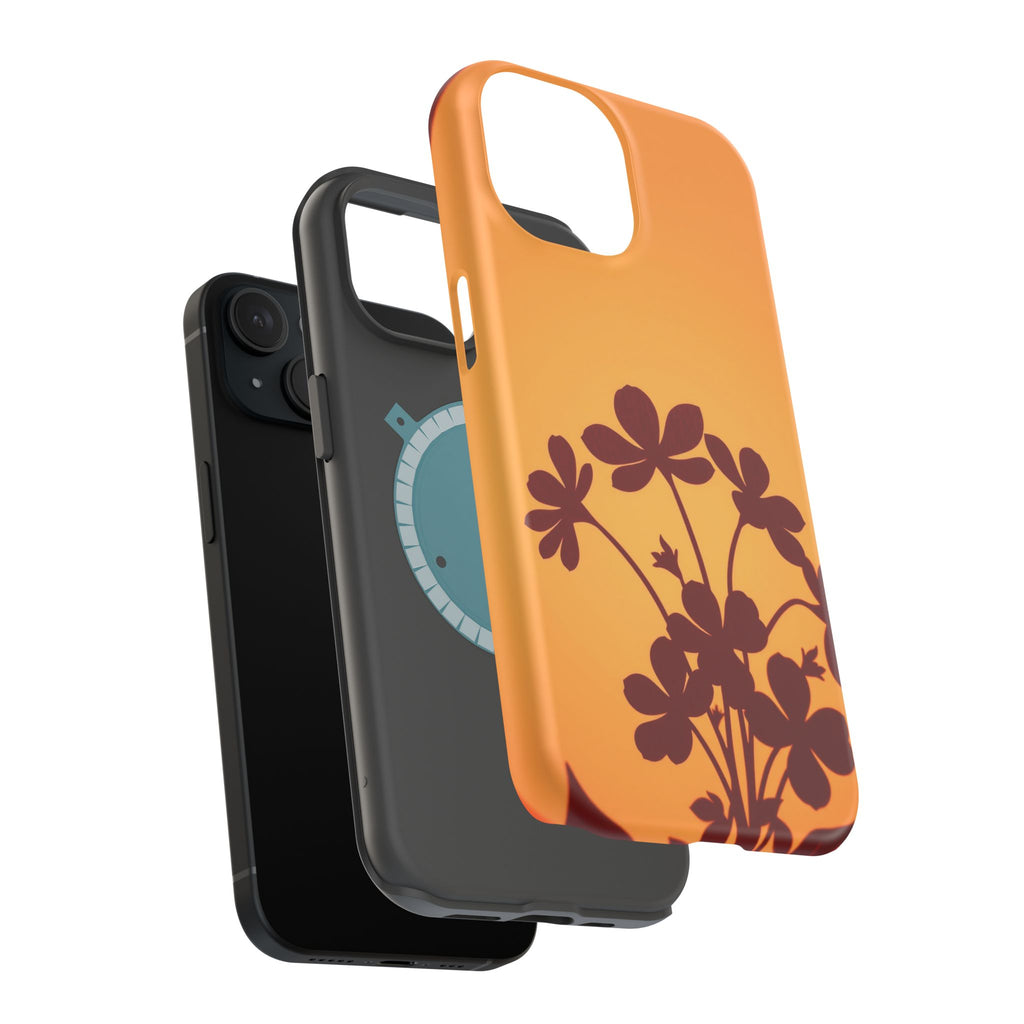 iPhone Floral Silhouette Electric Art Slim Everyday Designer Case · iPhone Case