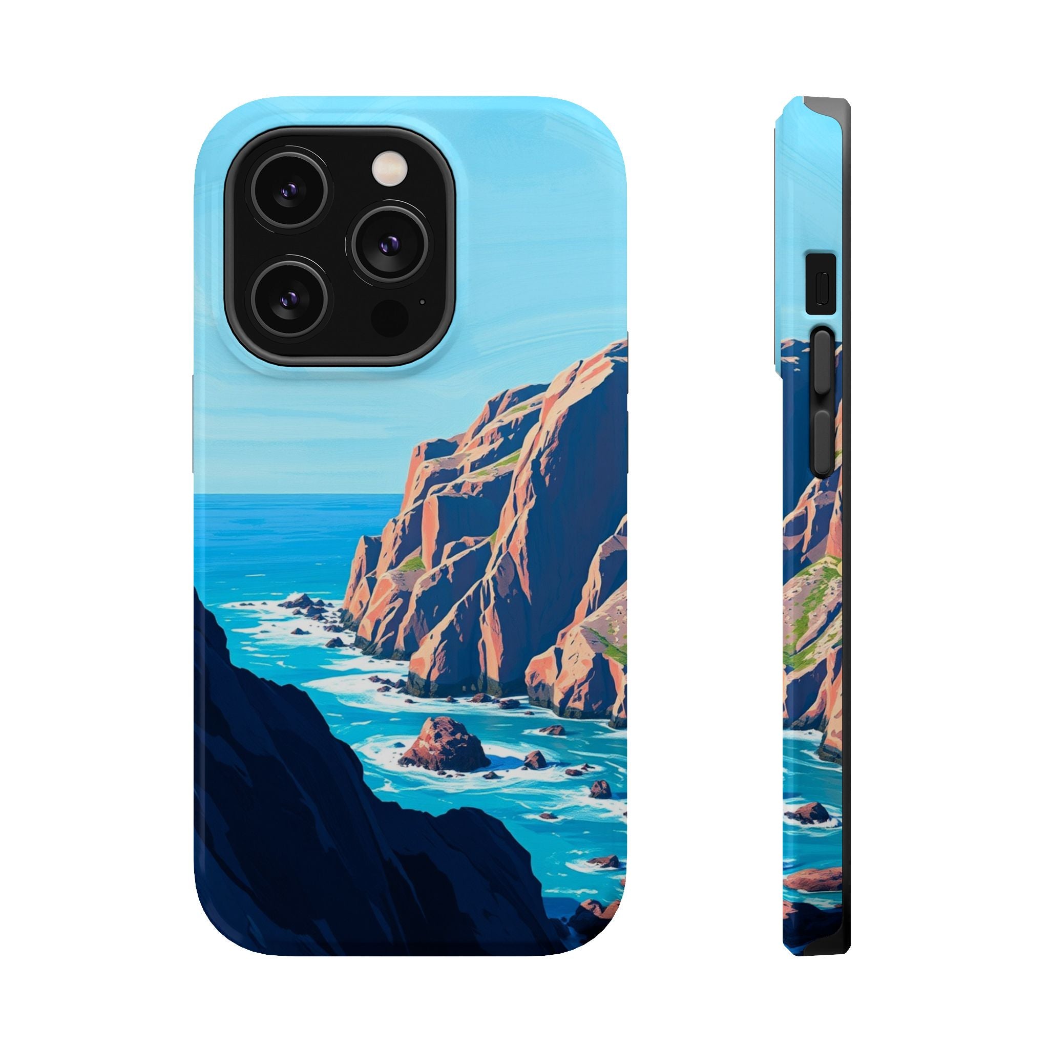 iPhone Rocky Coastline Oil Painting Impressionist iPhone Clean Minimal · iPhone