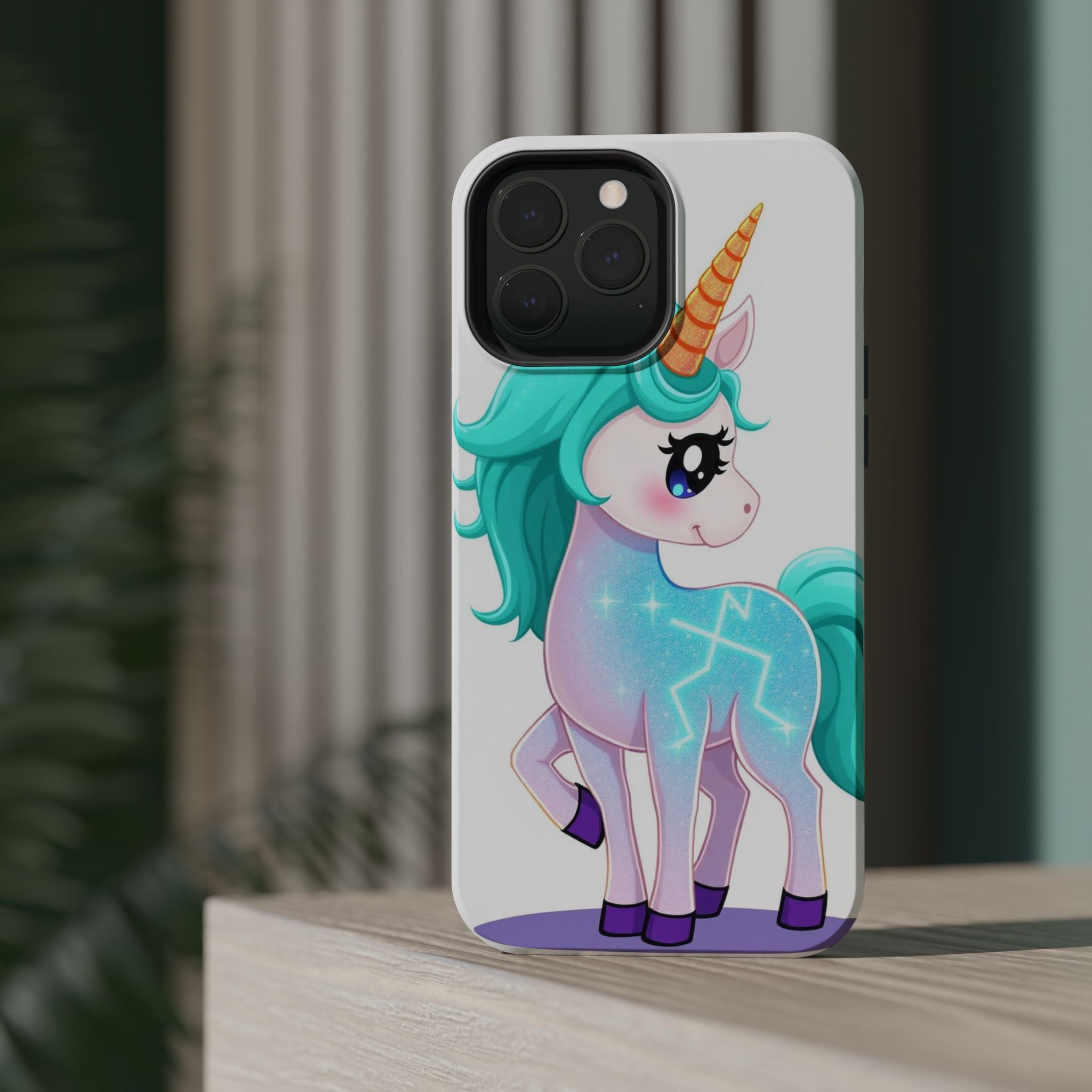 iPhone Turquoise Sparkle Unicorn Kids Fun iPhone Phone Case Gift · iPhone Case