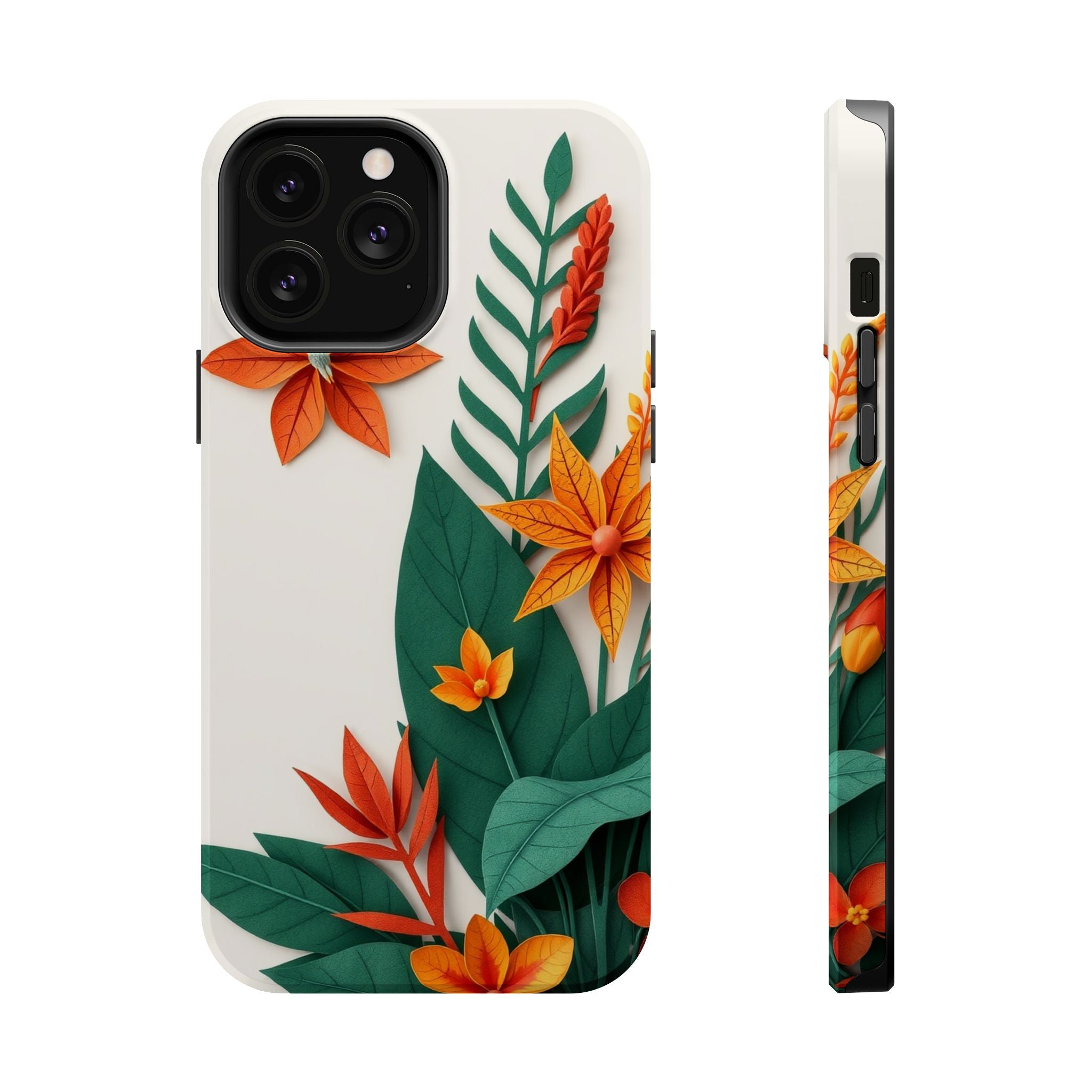 iPhone Jungle Floral Paper Cut Art Bold Modern Everyday Snap Case · iPhone Case