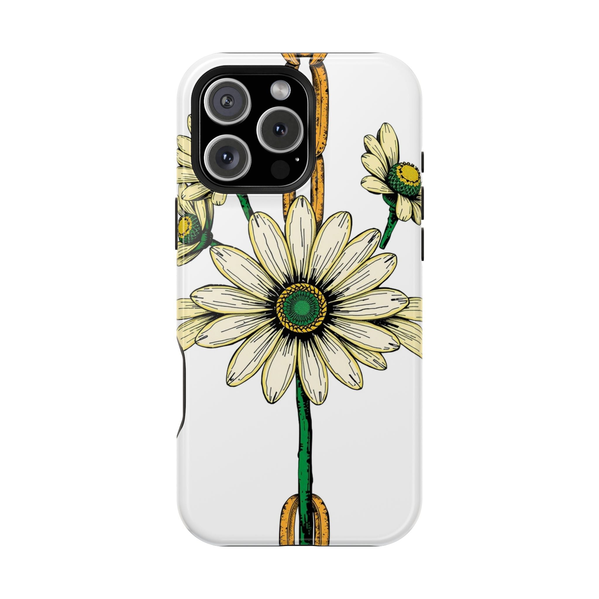 iPhone Daisy Chain Dark Gothic Ink Bold Modern Everyday Snap Case · iPhone Case