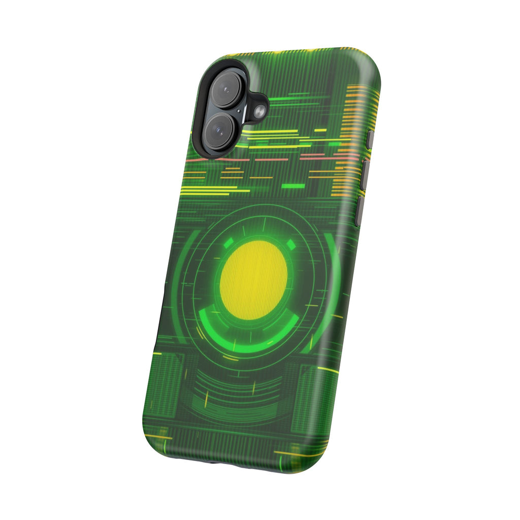 iPhone Emerald Green And Gold VHS Static Slim Everyday Designer Case · iPhone Ca