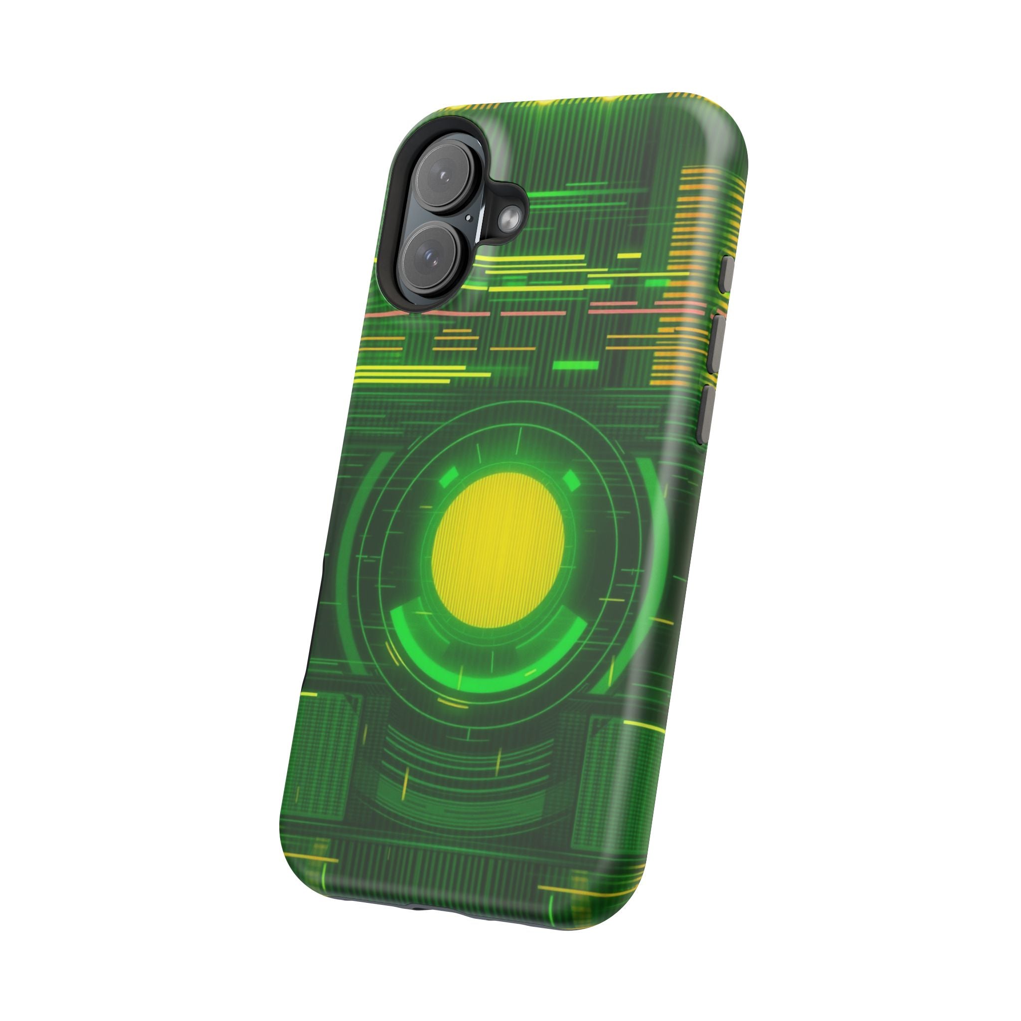 iPhone Emerald Green And Gold VHS Static Slim Everyday Designer Case · iPhone Ca