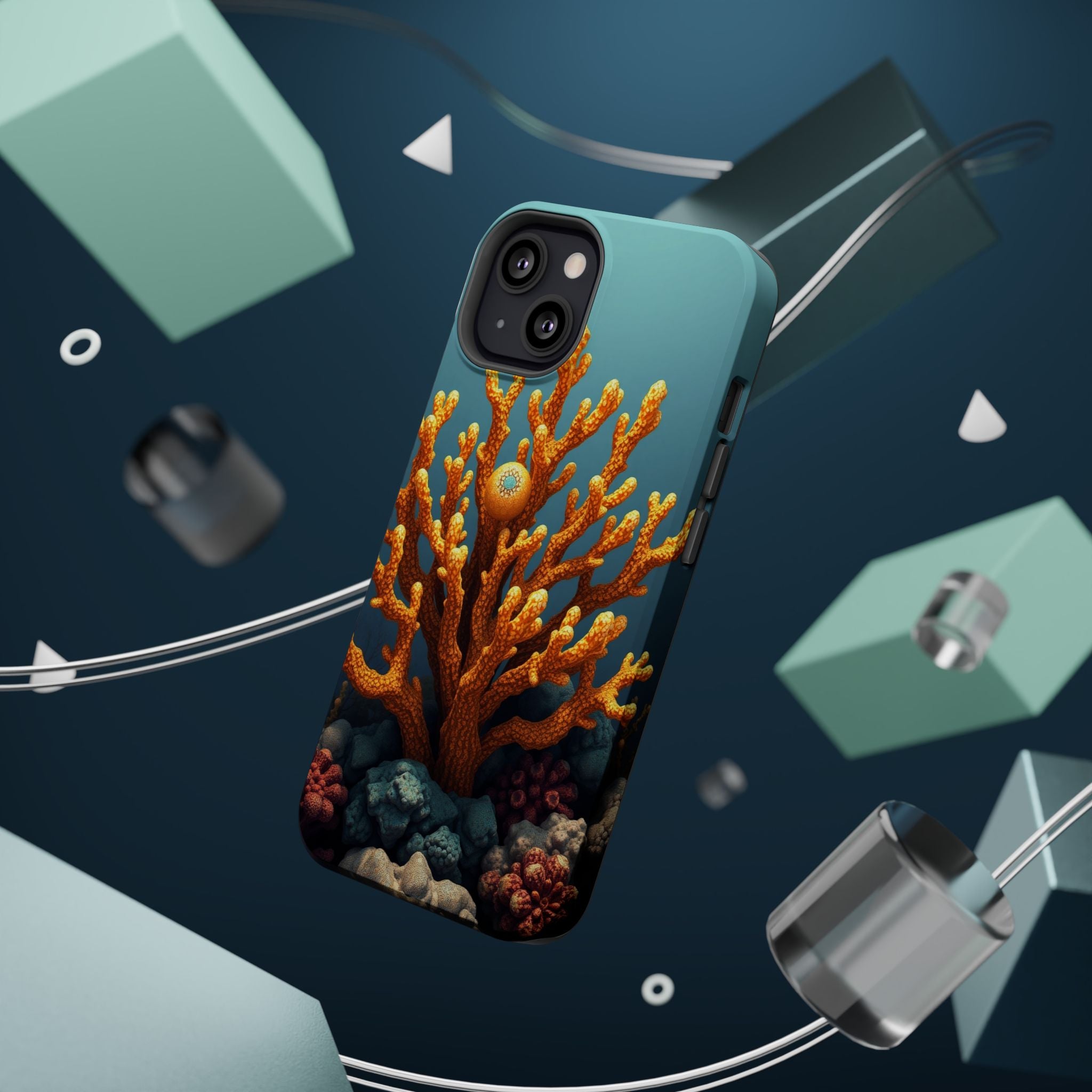 iPhone Mustard And Rust Coral Reef Life Slim Everyday iPhone Designer · iPhone C