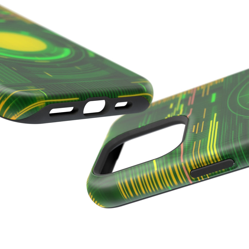 iPhone Emerald Green And Gold VHS Static Slim Everyday Designer Case · iPhone Ca