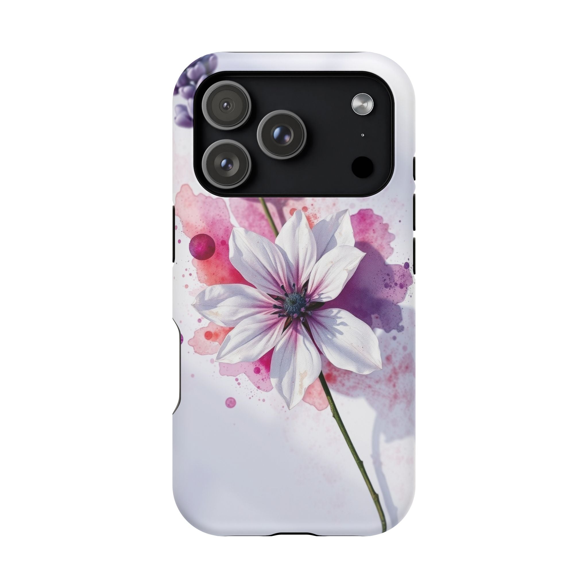 iPhone Floral Watercolor Splash Bold Art Slim Everyday iPhone 15 · iPhone Case