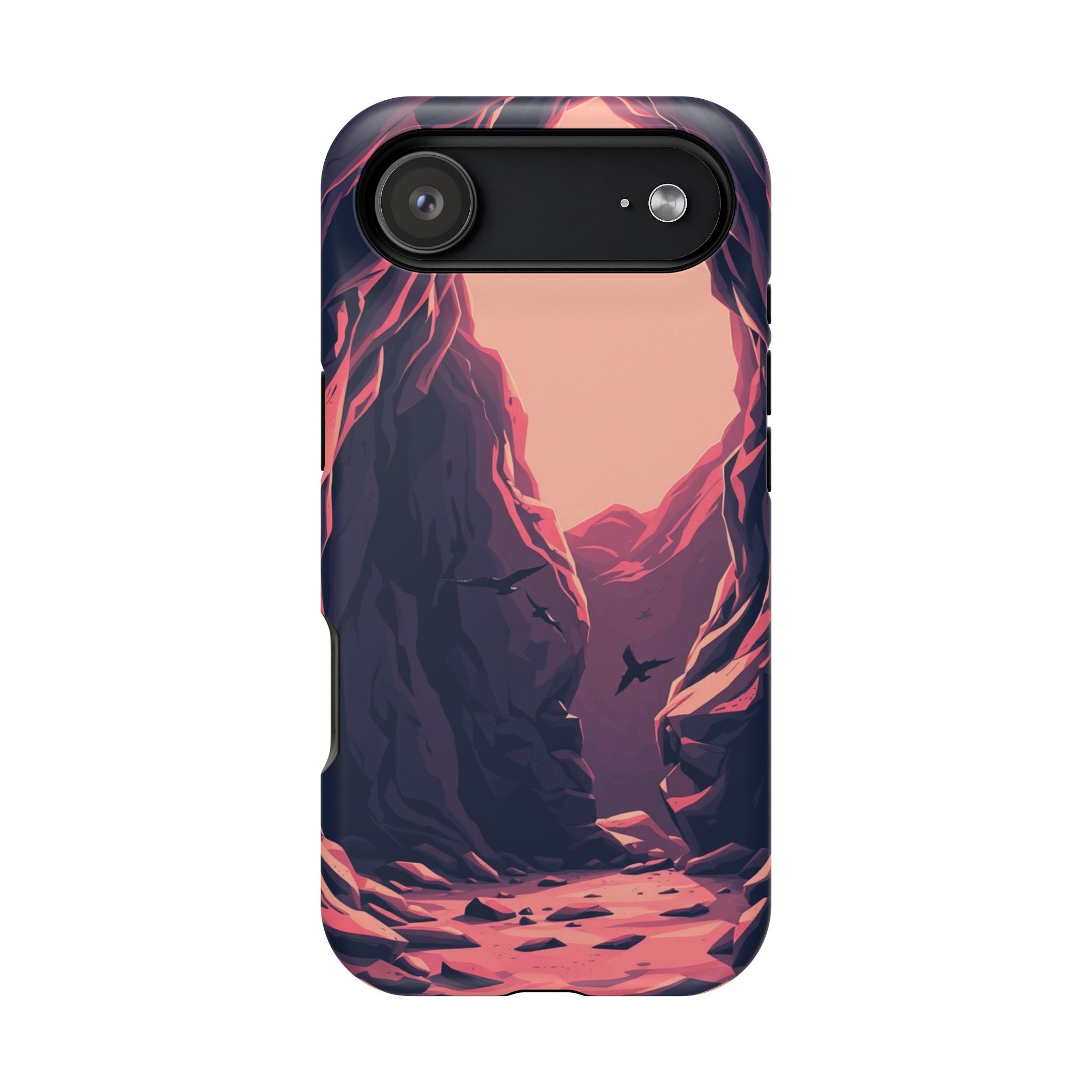 iPhone Rose Pink And Cream Dark Crystal Cave Slim Everyday Designer Case · iPhon