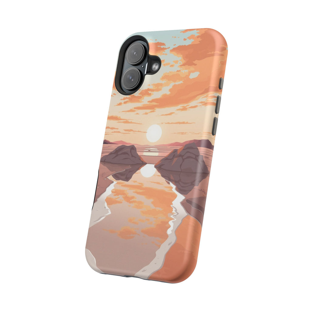 iPhone Sunset Amber And Peach Salt Flat Mirror Soft iPhone Finish · iPhone Case