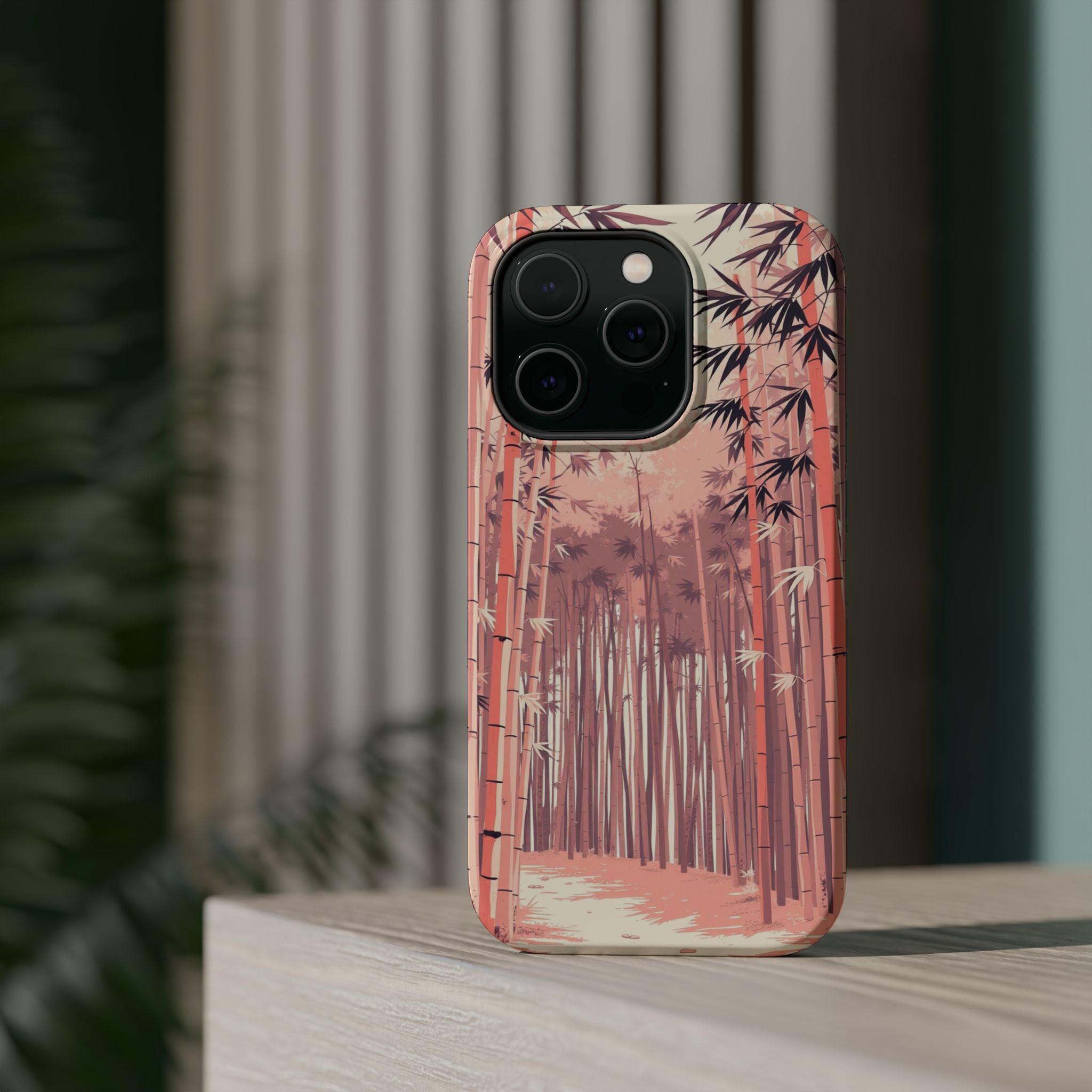 iPhone Rose Pink And Cream Bamboo Grove Slim Everyday iPhone 19 · iPhone Case