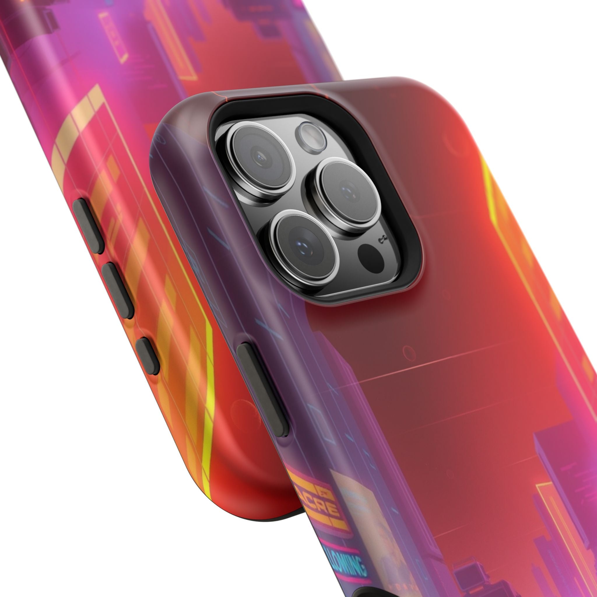 iPhone Dreamy 80s Grid Synthwave Design Slim Everyday Designer Case · iPhone Cas