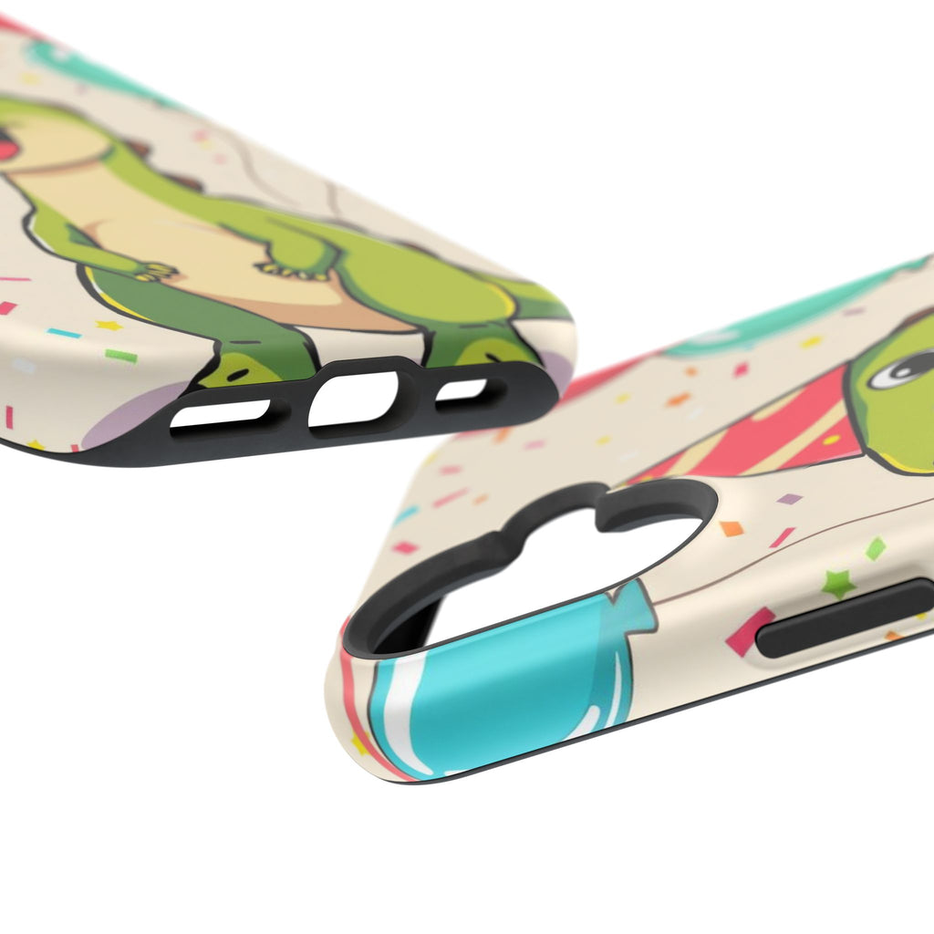 iPhone Dino with Party Hat Kids Fun Phone Case Gift Slim Snap Case · iPhone Case