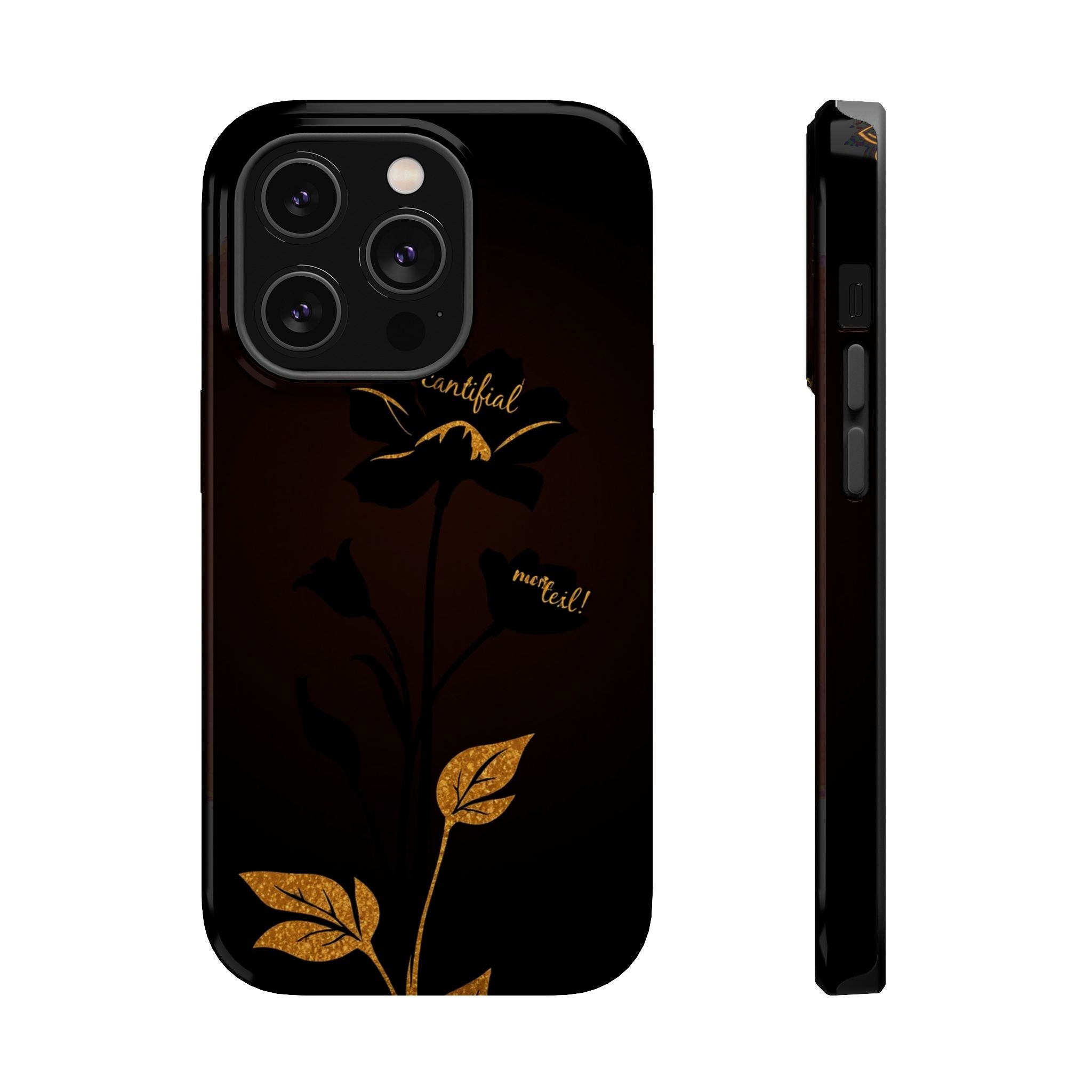 iPhone Earthy Floral Silhouette Design Slim Everyday Designer Case · iPhone Case