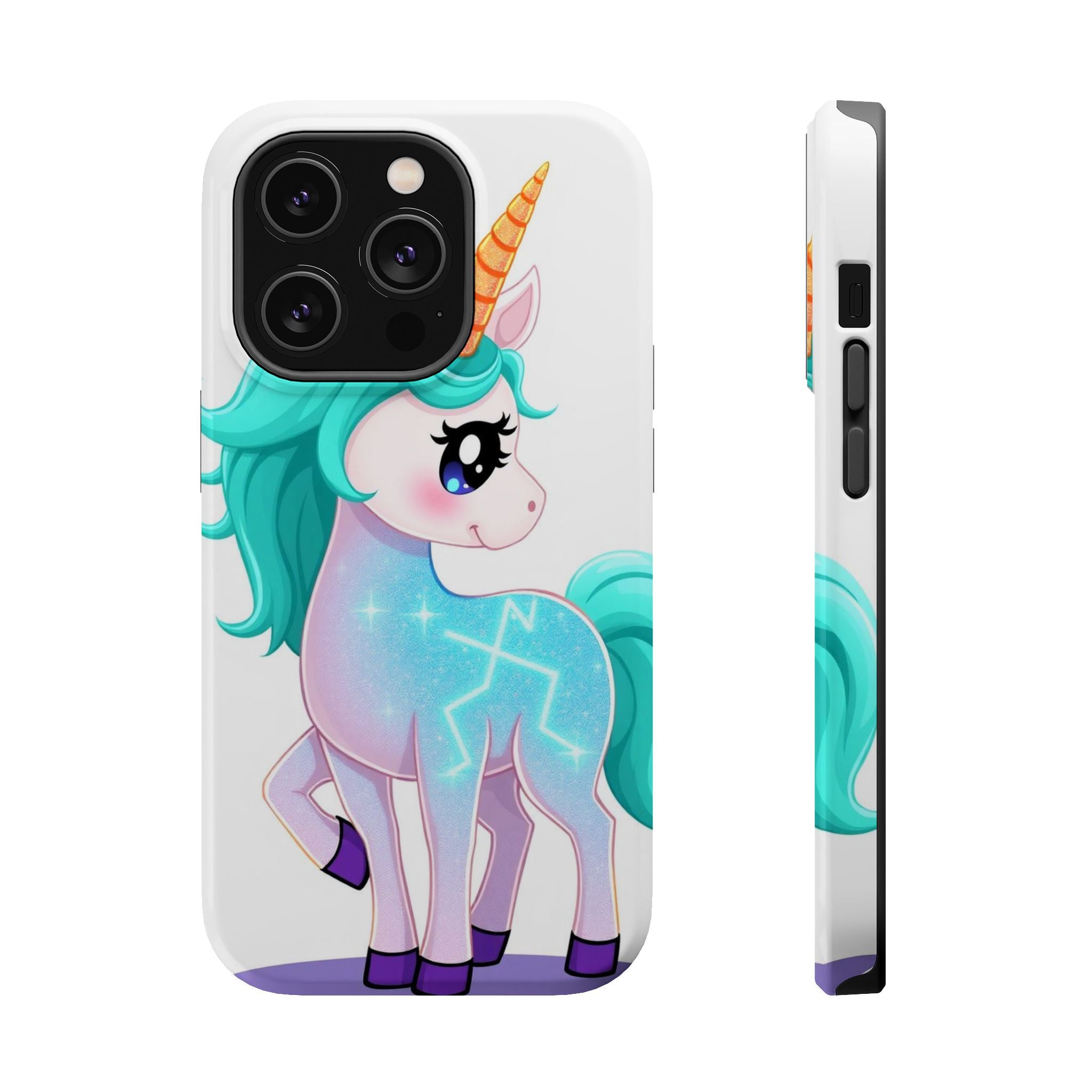 iPhone Turquoise Sparkle Unicorn Kids Fun iPhone Phone Case Gift · iPhone Case