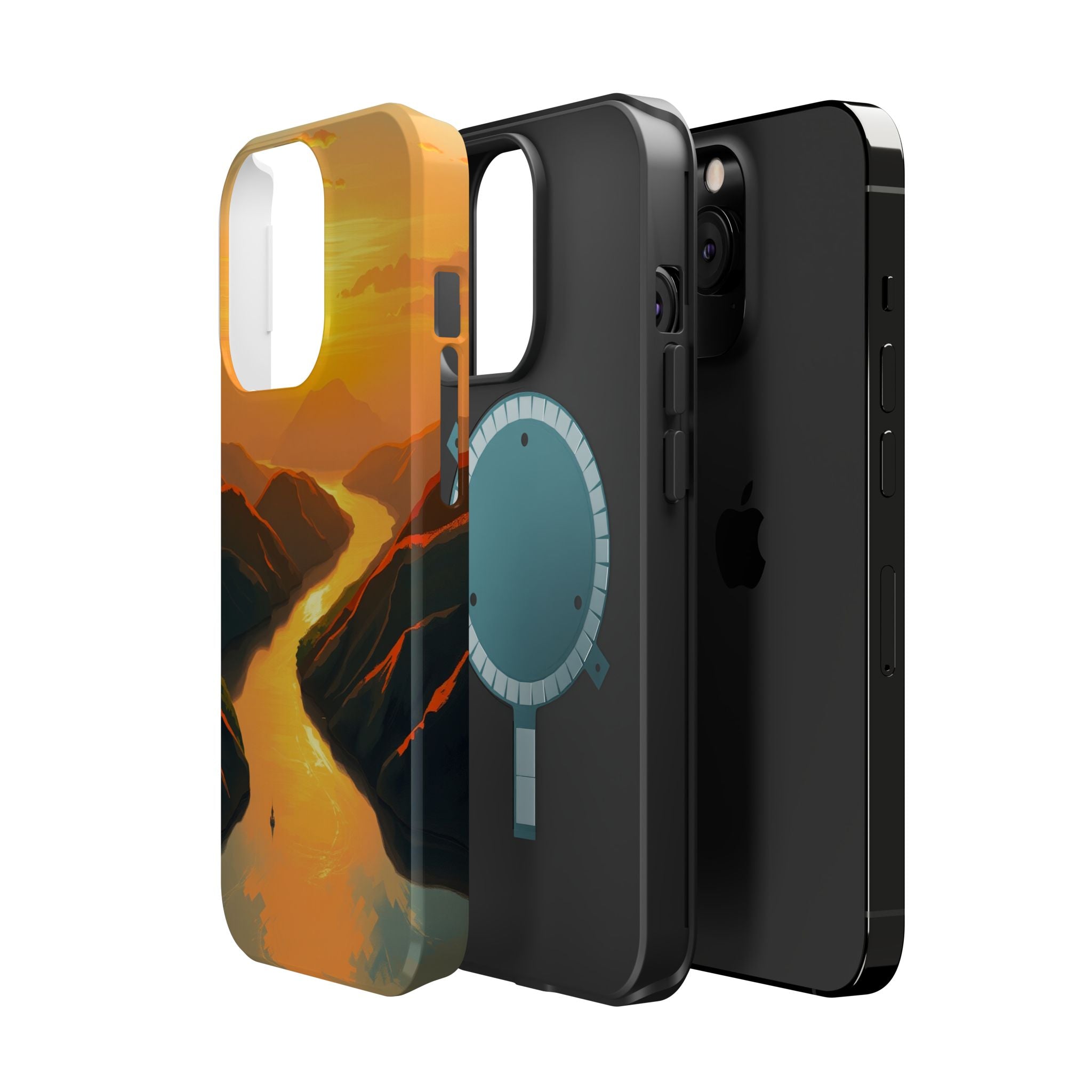 iPhone River Delta Aerial Oil Painting Impressionist iPhone Slim · iPhone Case