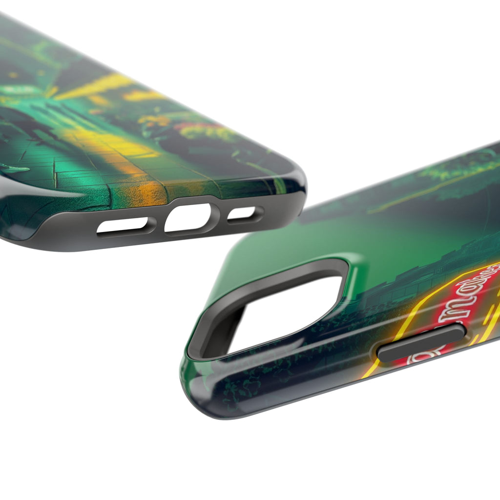 iPhone Flower Market Neon Cyberpunk Slim Everyday Designer Case · iPhone Case