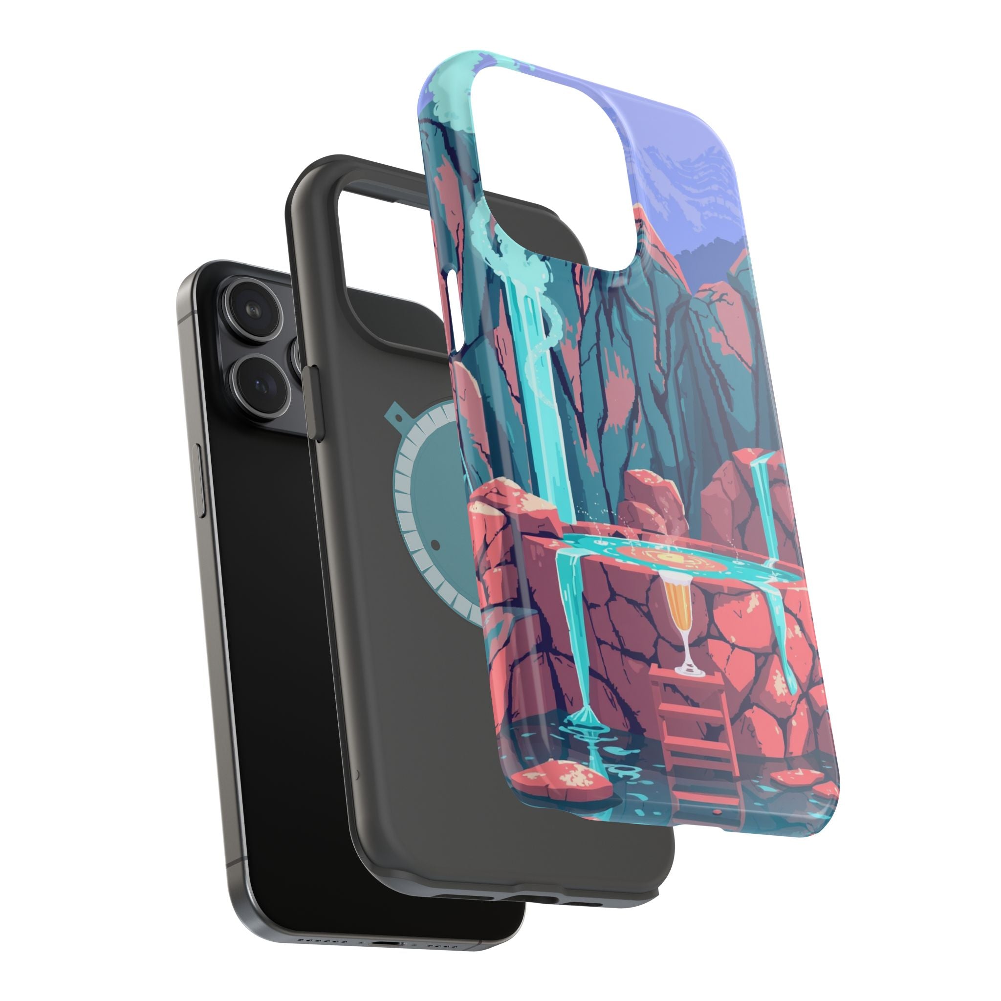 iPhone Hot Spring Steam Electric Art Slim Everyday Designer Case · iPhone Case