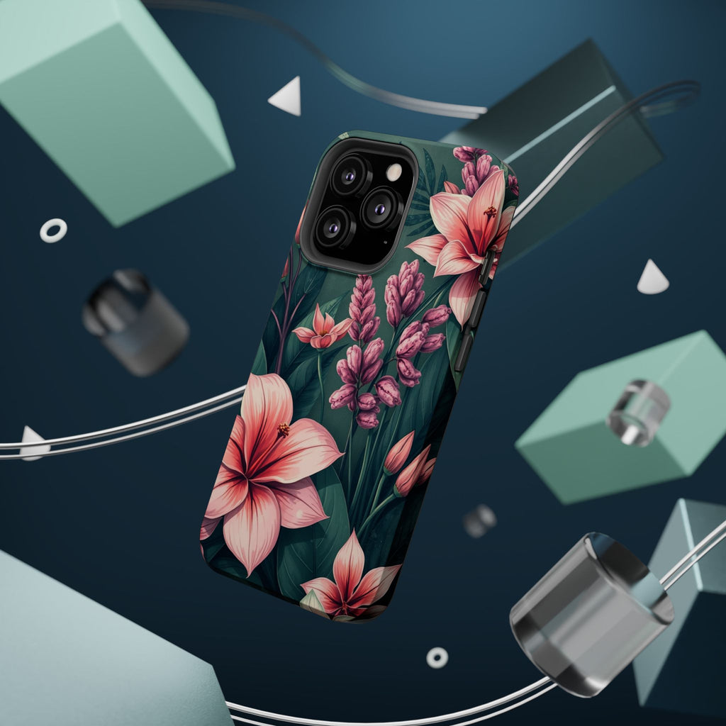 iPhone Mint And Blush Jungle Floral Slim Everyday Designer Case · iPhone Case