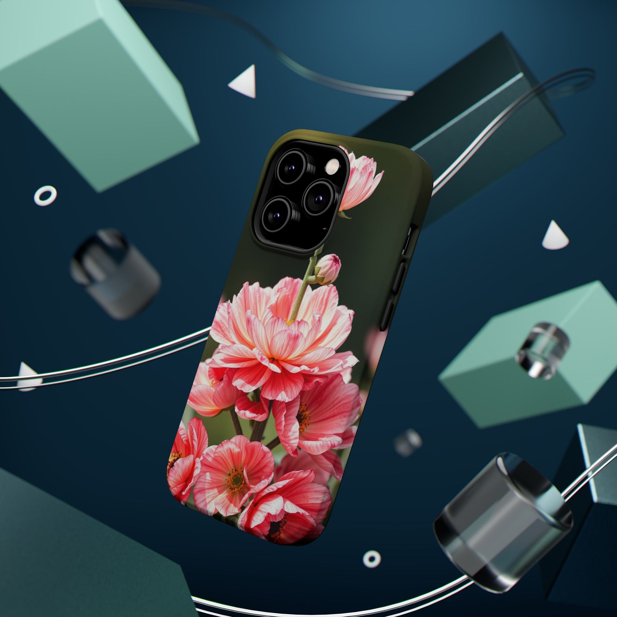 iPhone Ranunculus Stack Vibrant Watercolor Slim Snap Case · iPhone Case