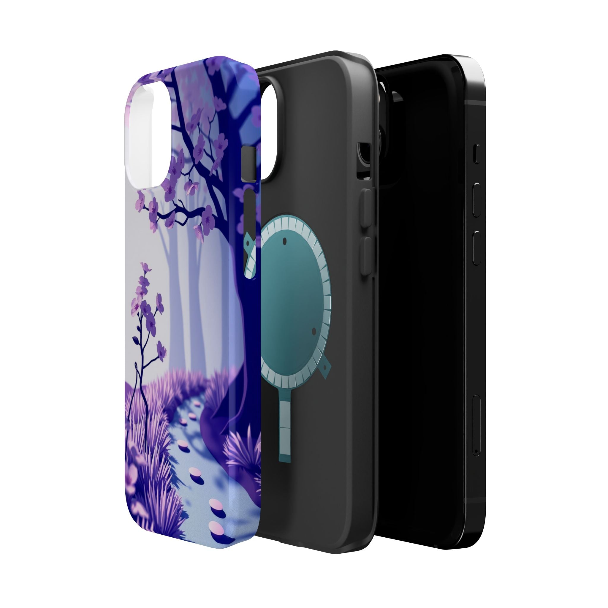 iPhone Blossom Trail Paper Cut Art Bold Modern Everyday Snap Case · iPhone Case