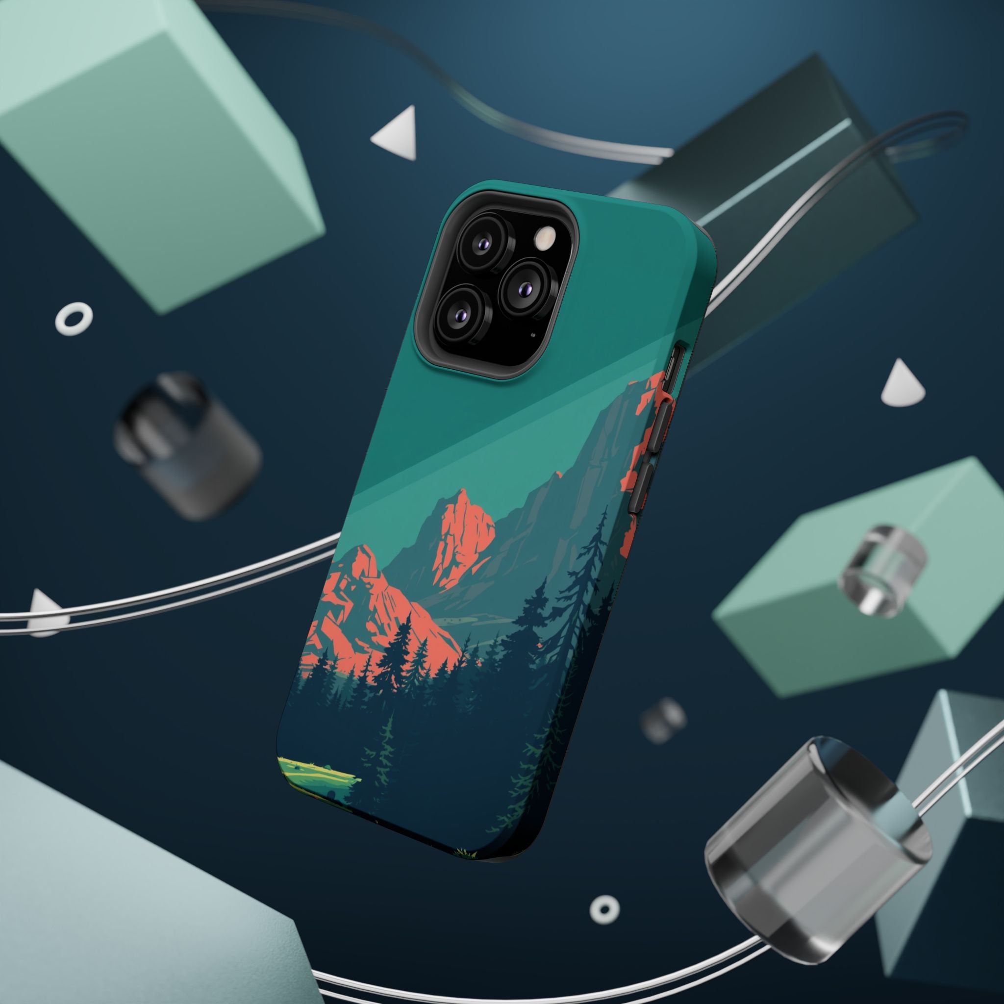 iPhone Pine Ridge Pixel Art -Bit Bold Modern Everyday Snap Case · iPhone Case