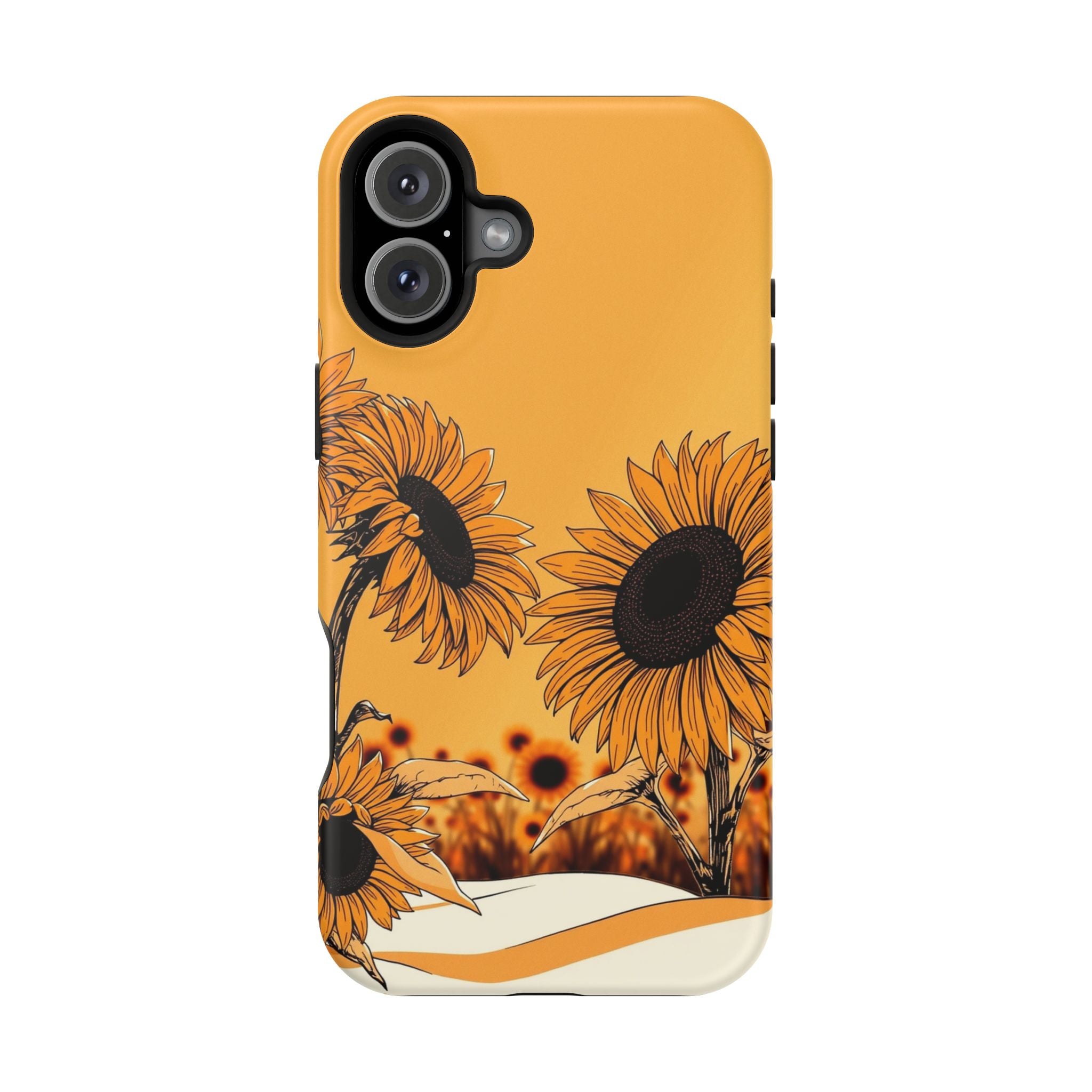 iPhone Burnt Orange And Sand Sunflower Pop Slim iPhone Everyday · iPhone Case