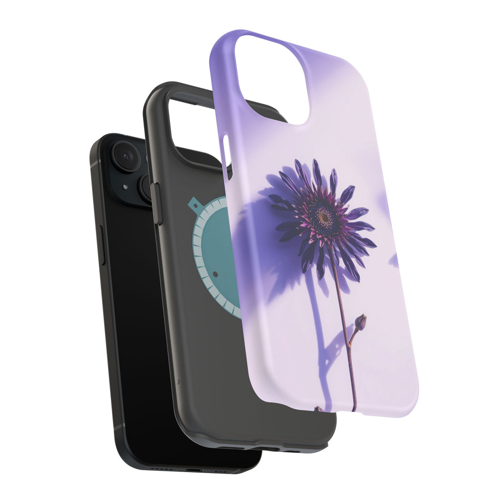 iPhone Indigo And Violet Dried Flower Flat Lay Soft iPhone Finish · iPhone Case