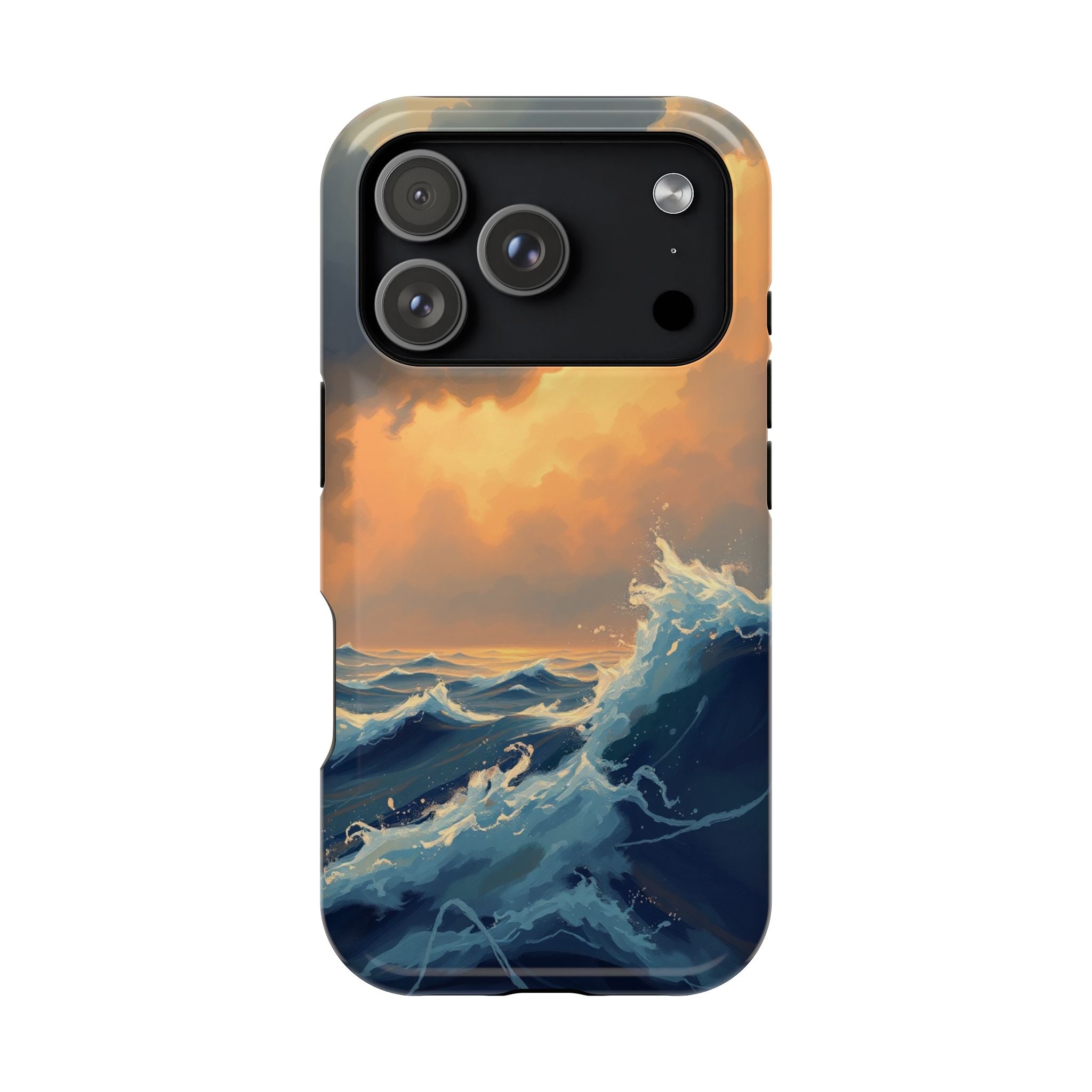 iPhone Sunset Amber And Peach Storm at Sea Slim iPhone Everyday · iPhone Case
