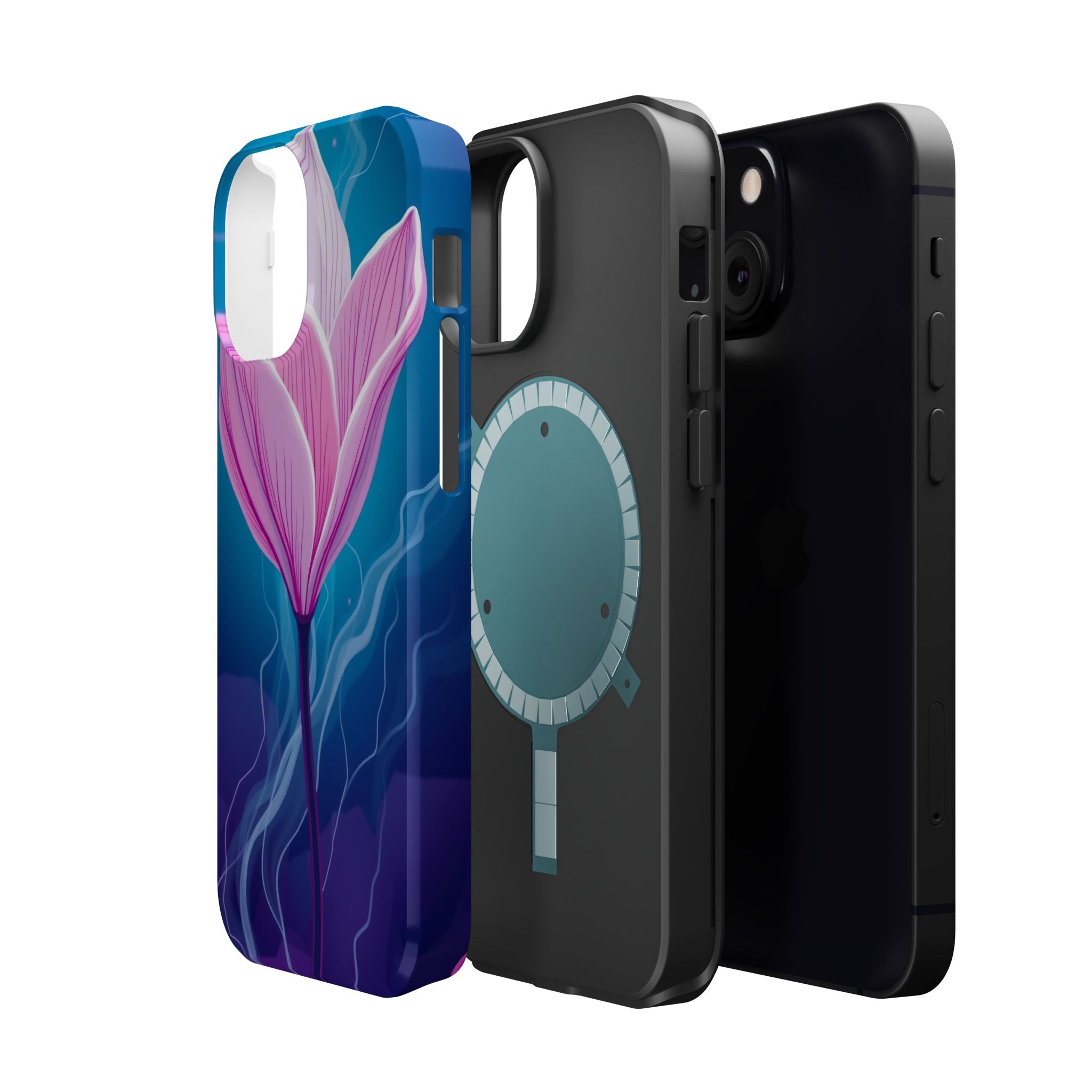 iPhone Cyan And Magenta Petal Storm Slim Everyday Designer Case · iPhone Case